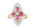 Edwardian Diamond and Ruby Ring