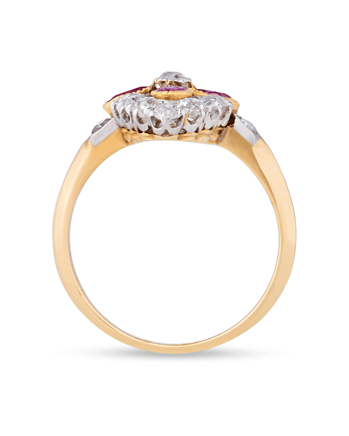Edwardian Diamond and Ruby Ring