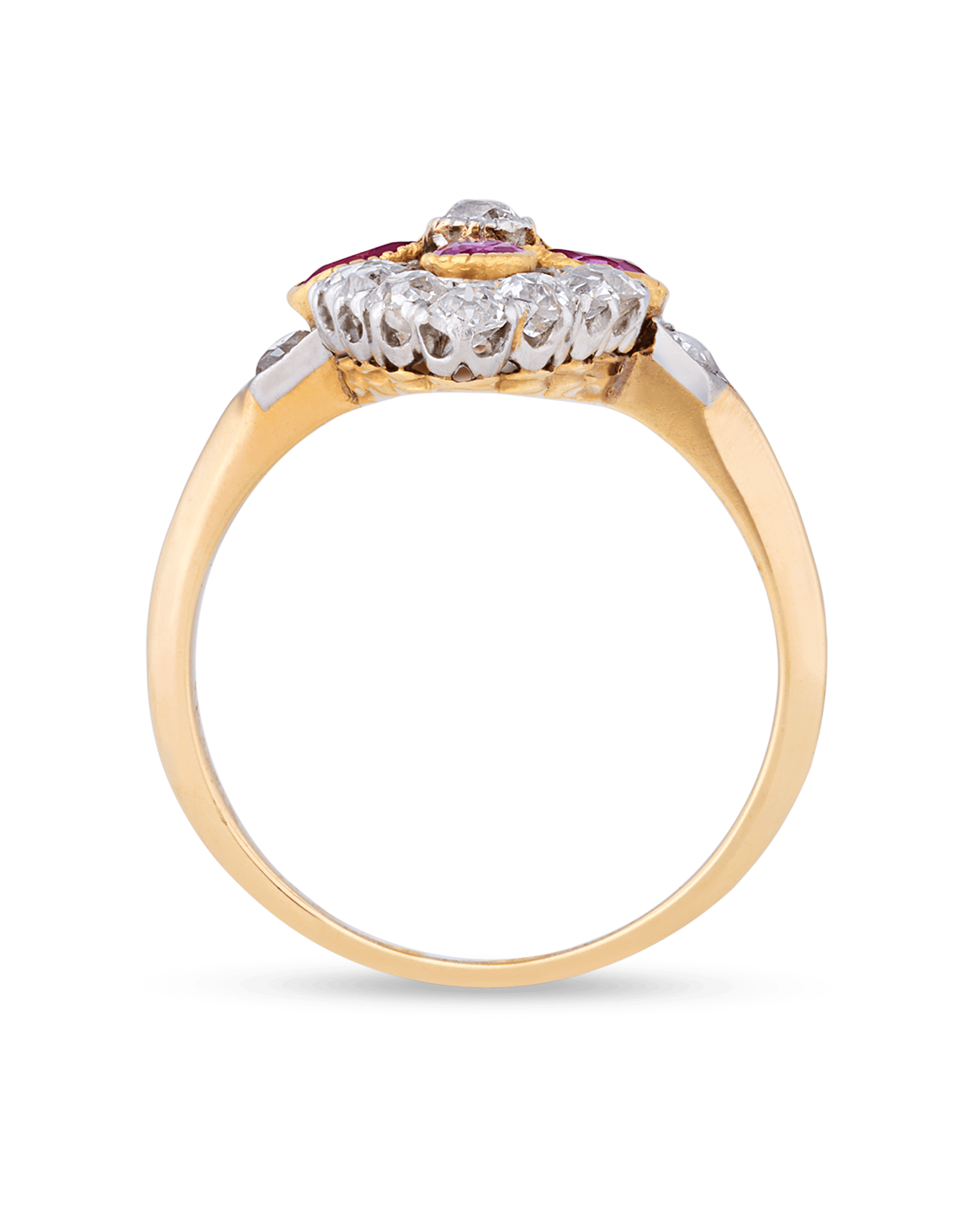 Edwardian Diamond and Ruby Ring