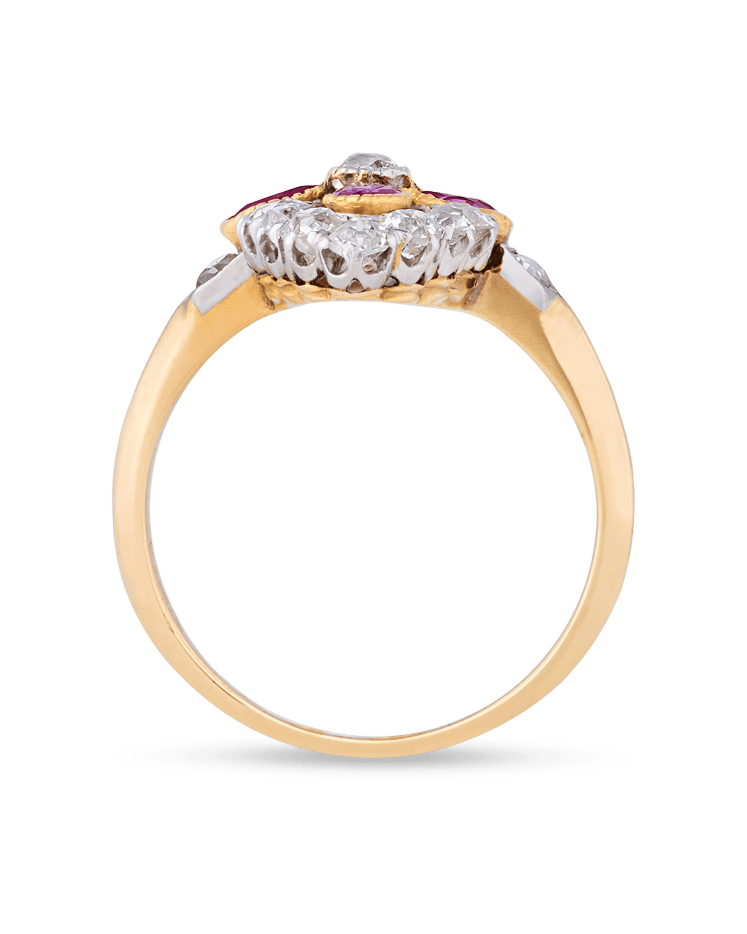 Edwardian Diamond and Ruby Ring