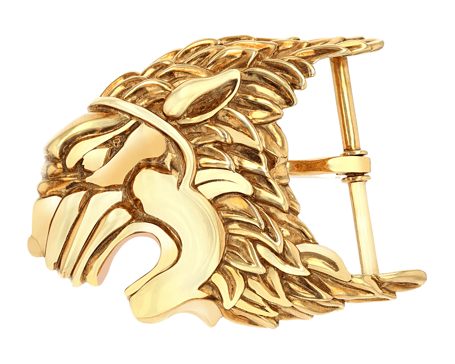 David Webb Gold Lion Belt Buckle