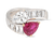 Ruby and Diamond Bypass Ring