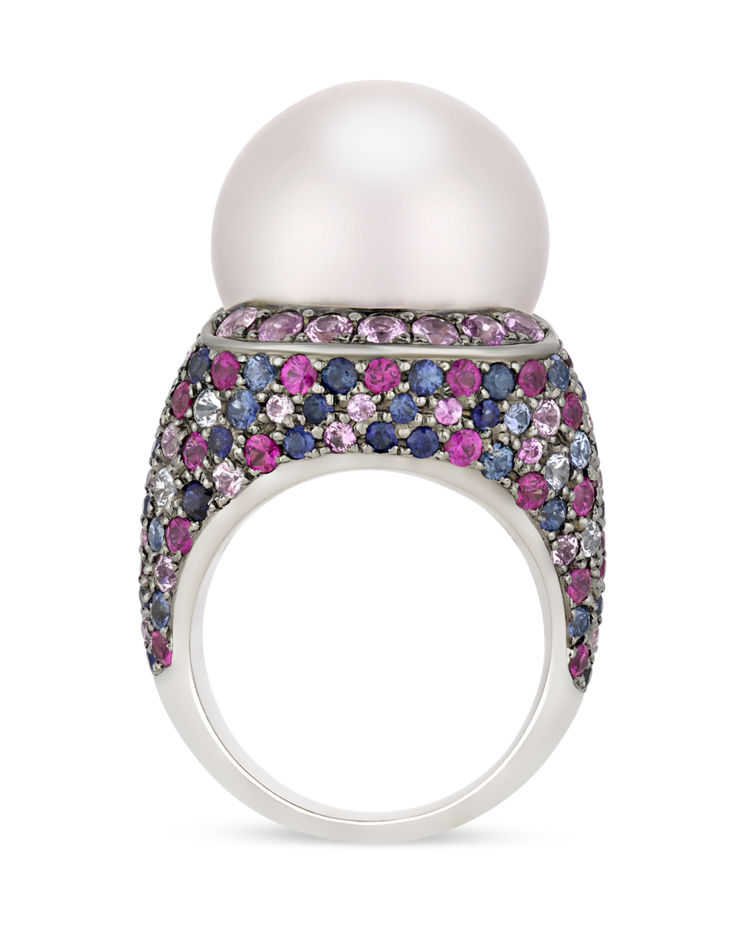 South Sea Pearl and Sapphire Ring