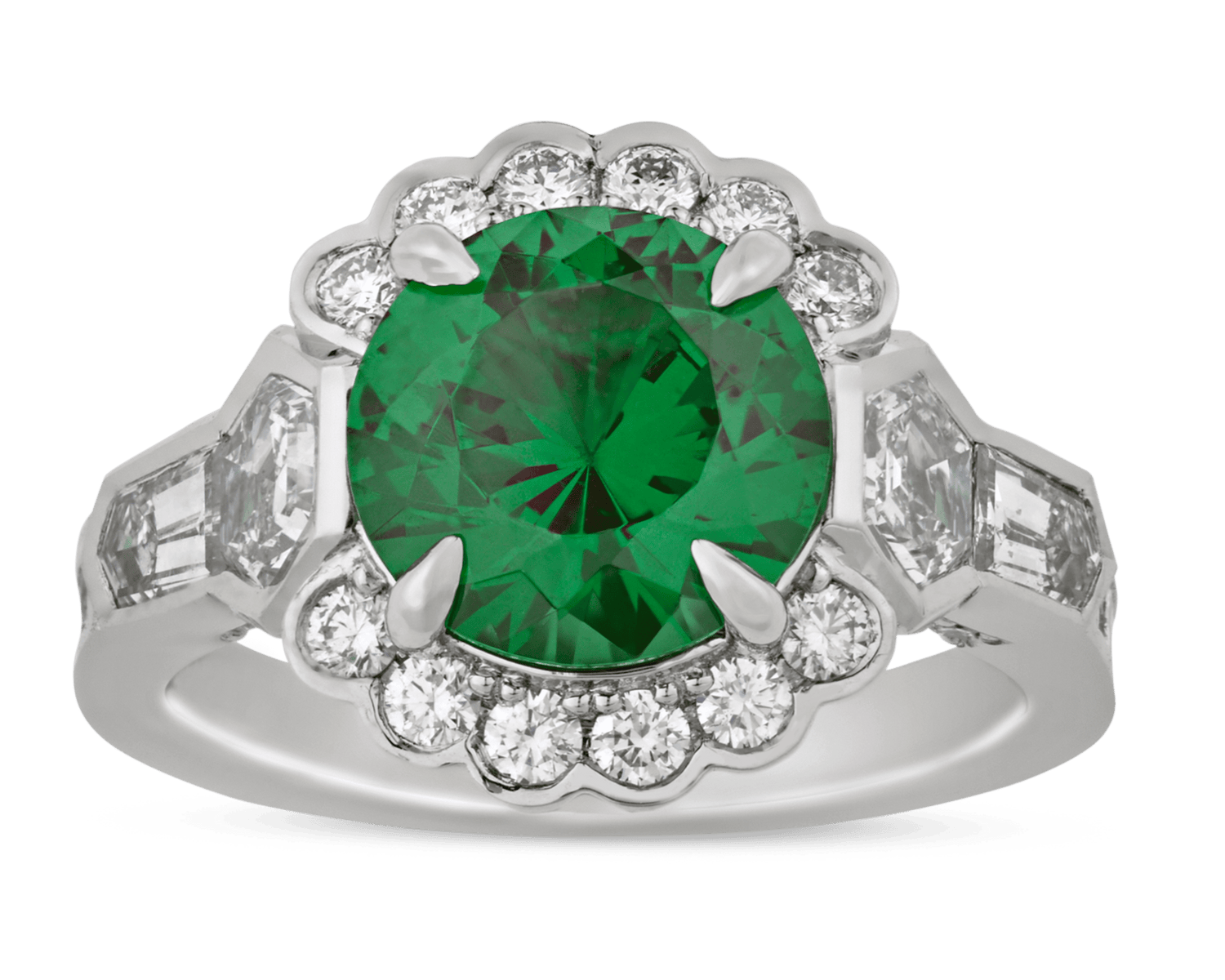 Untreated Tsavorite Garnet Ring, 3.03 Carats