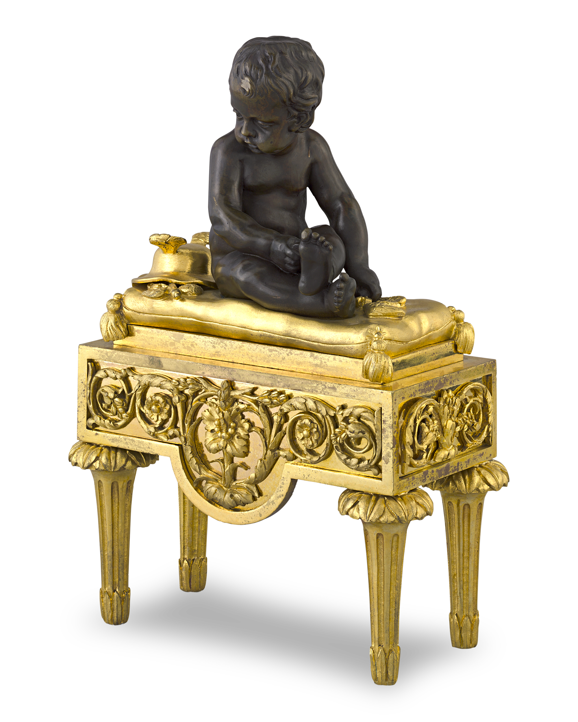 Louis XVI-Style Bronze Chenets