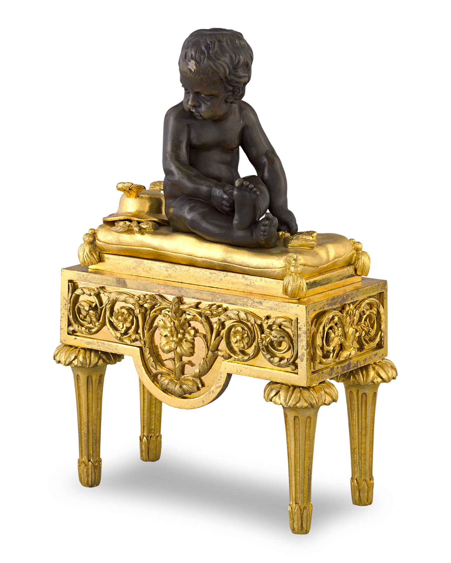 Louis XVI-Style Bronze Chenets