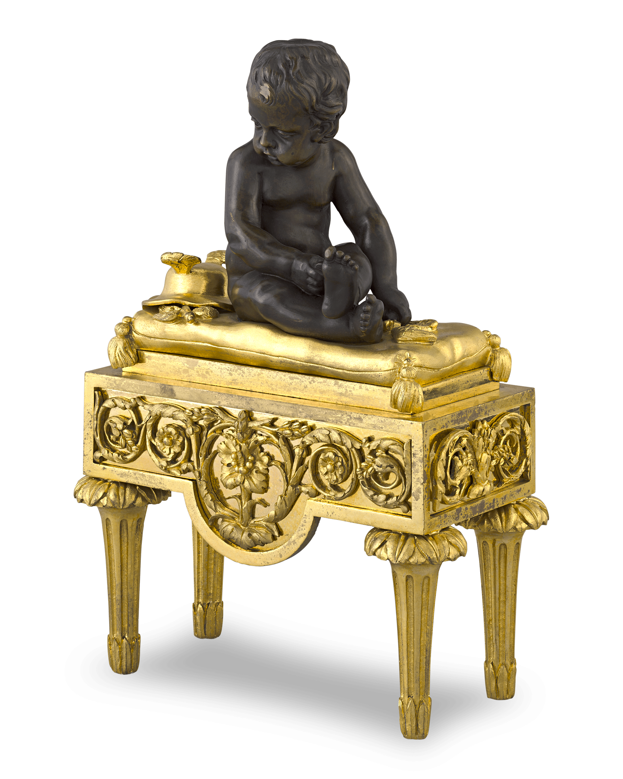 Louis XVI-Style Bronze Chenets