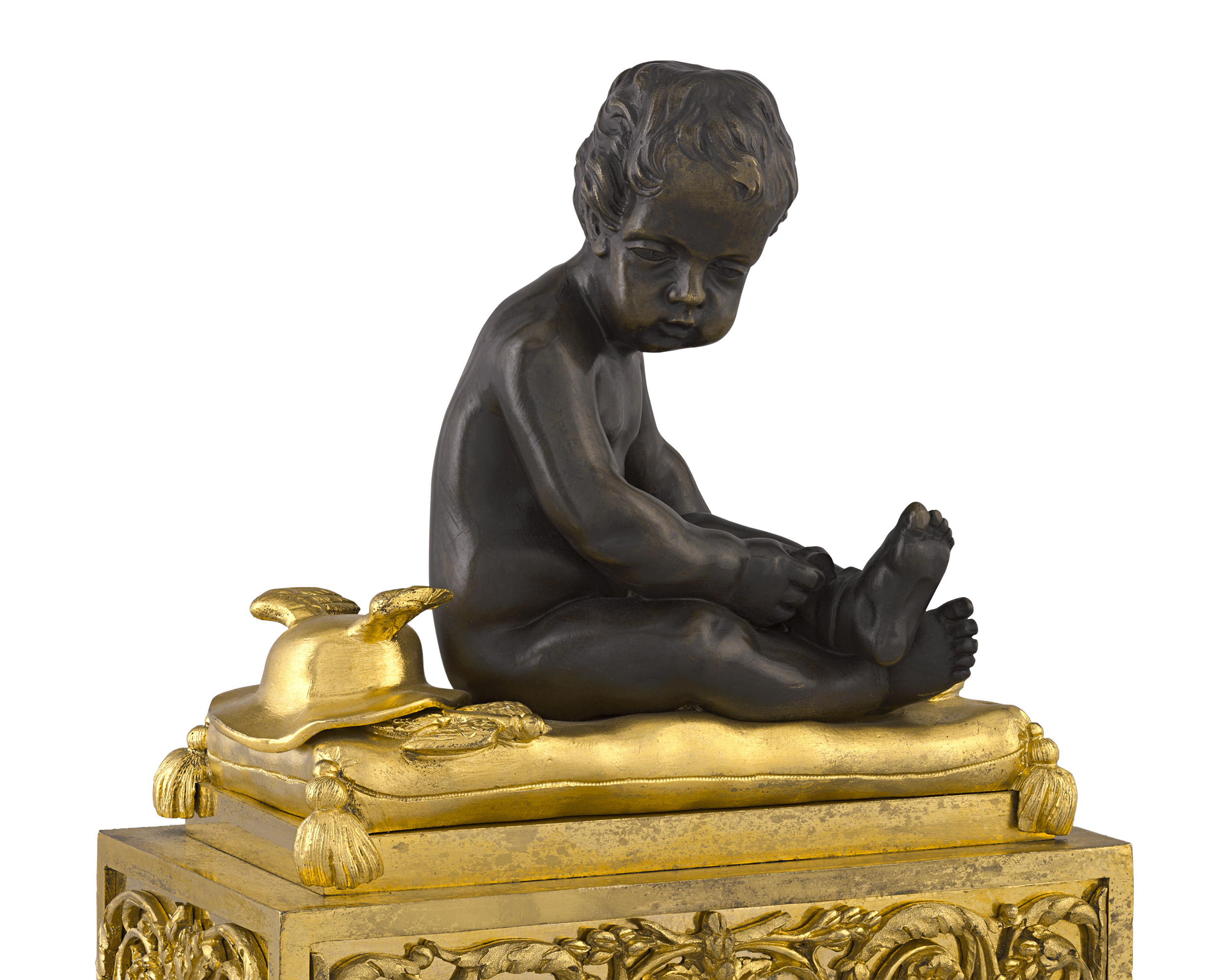 Louis XVI-Style Bronze Chenets