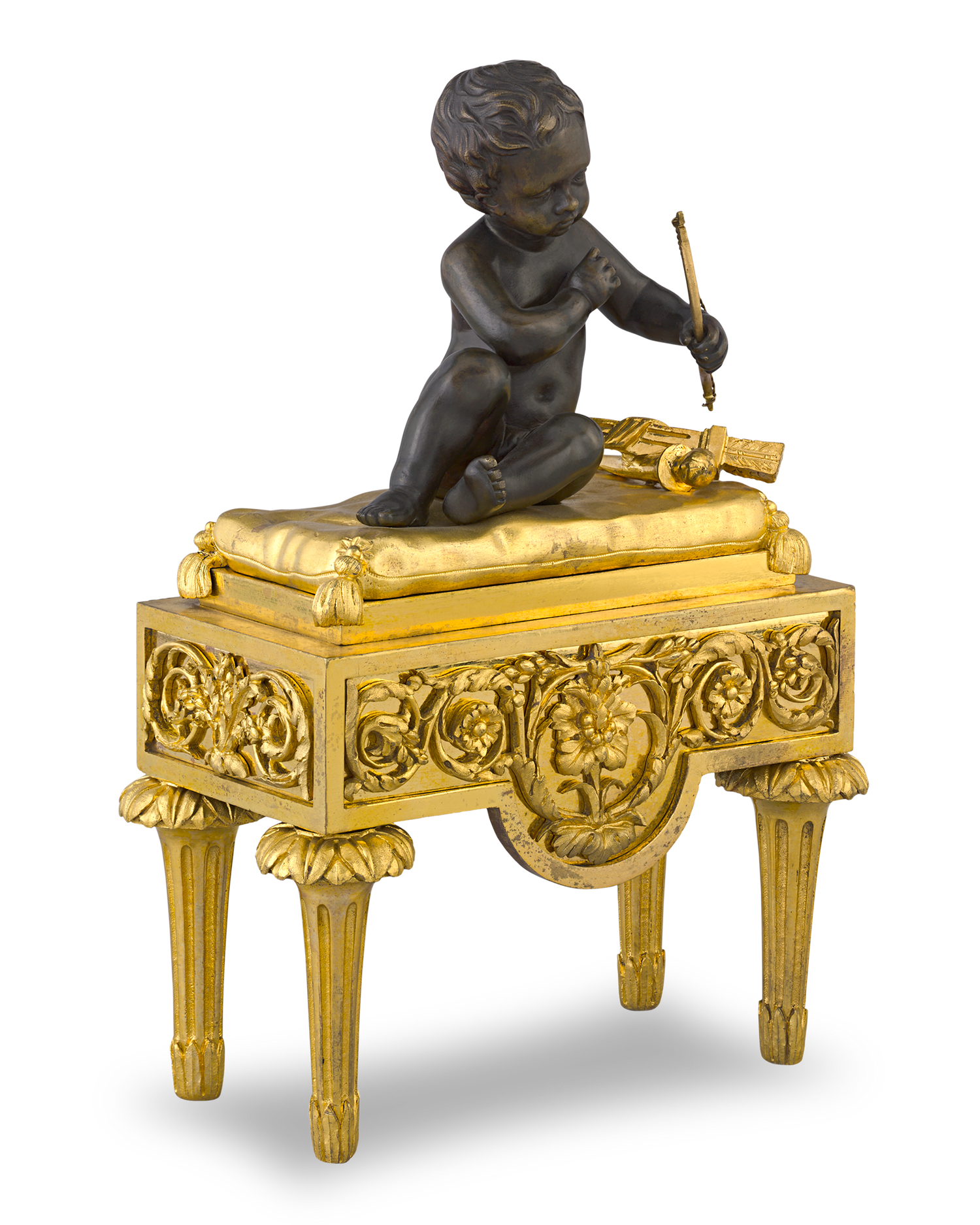 Louis XVI-Style Bronze Chenets