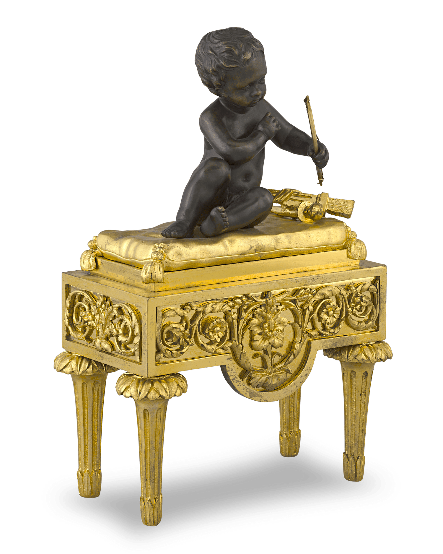 Louis XVI-Style Bronze Chenets