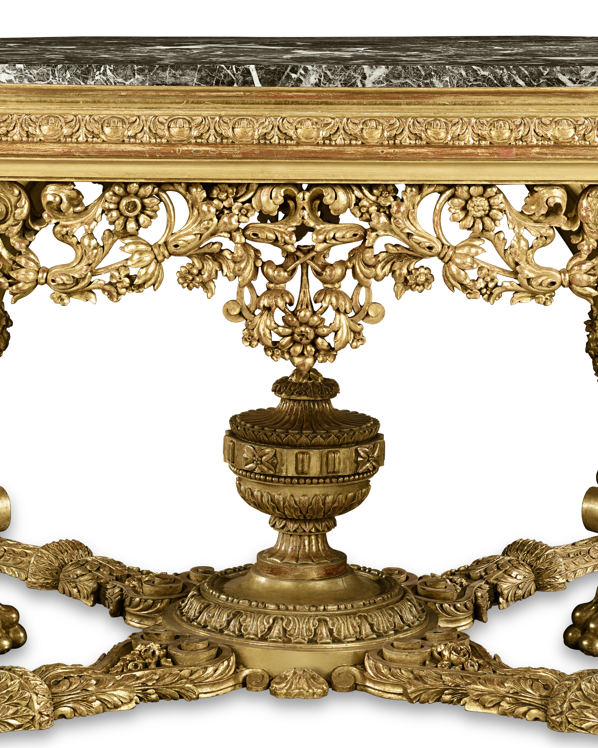 Louis XIV-Style Giltwood Octagonal Table