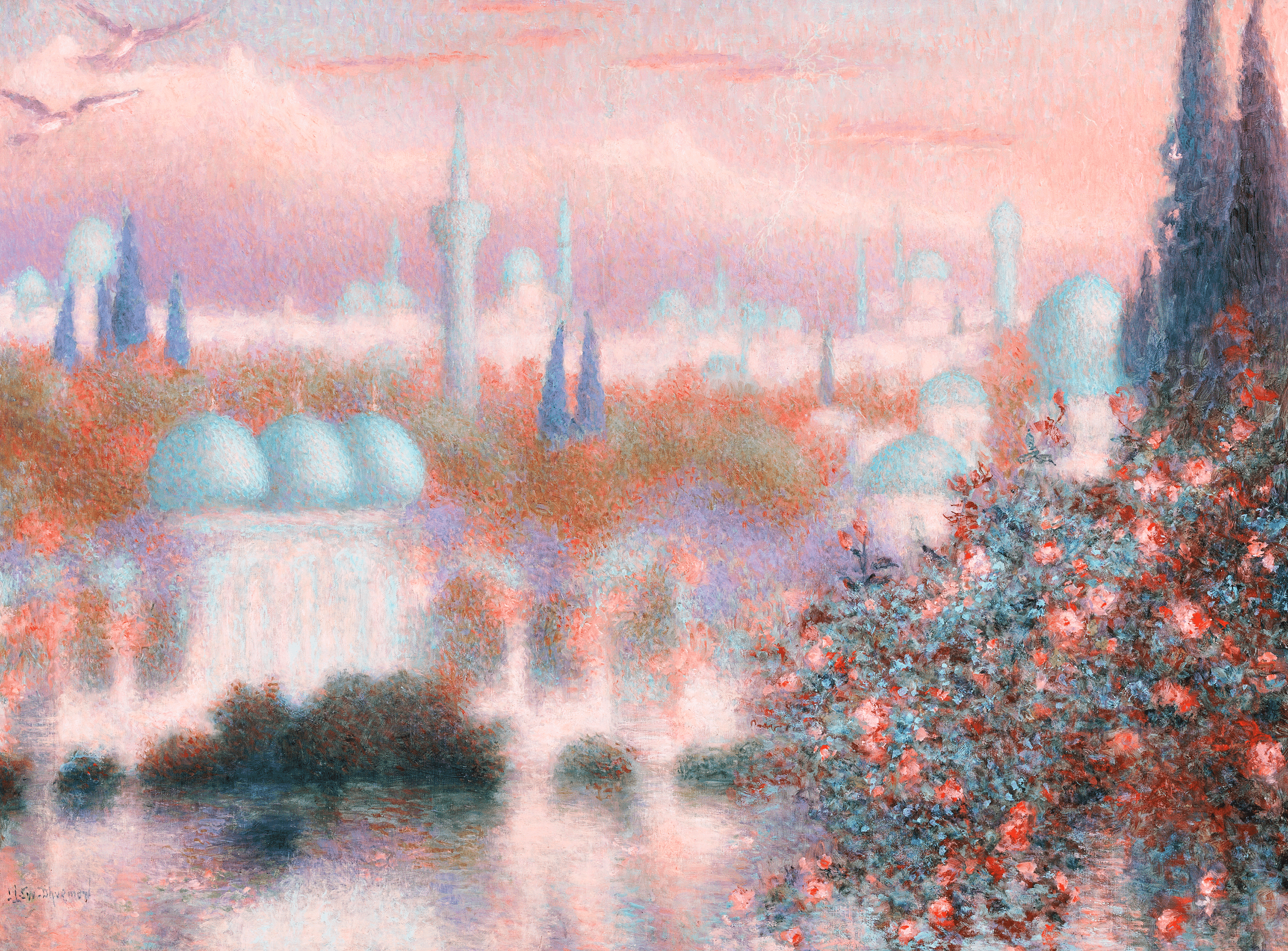 Les roses d'Ispahan by Lucien Lévy-Dhurmer