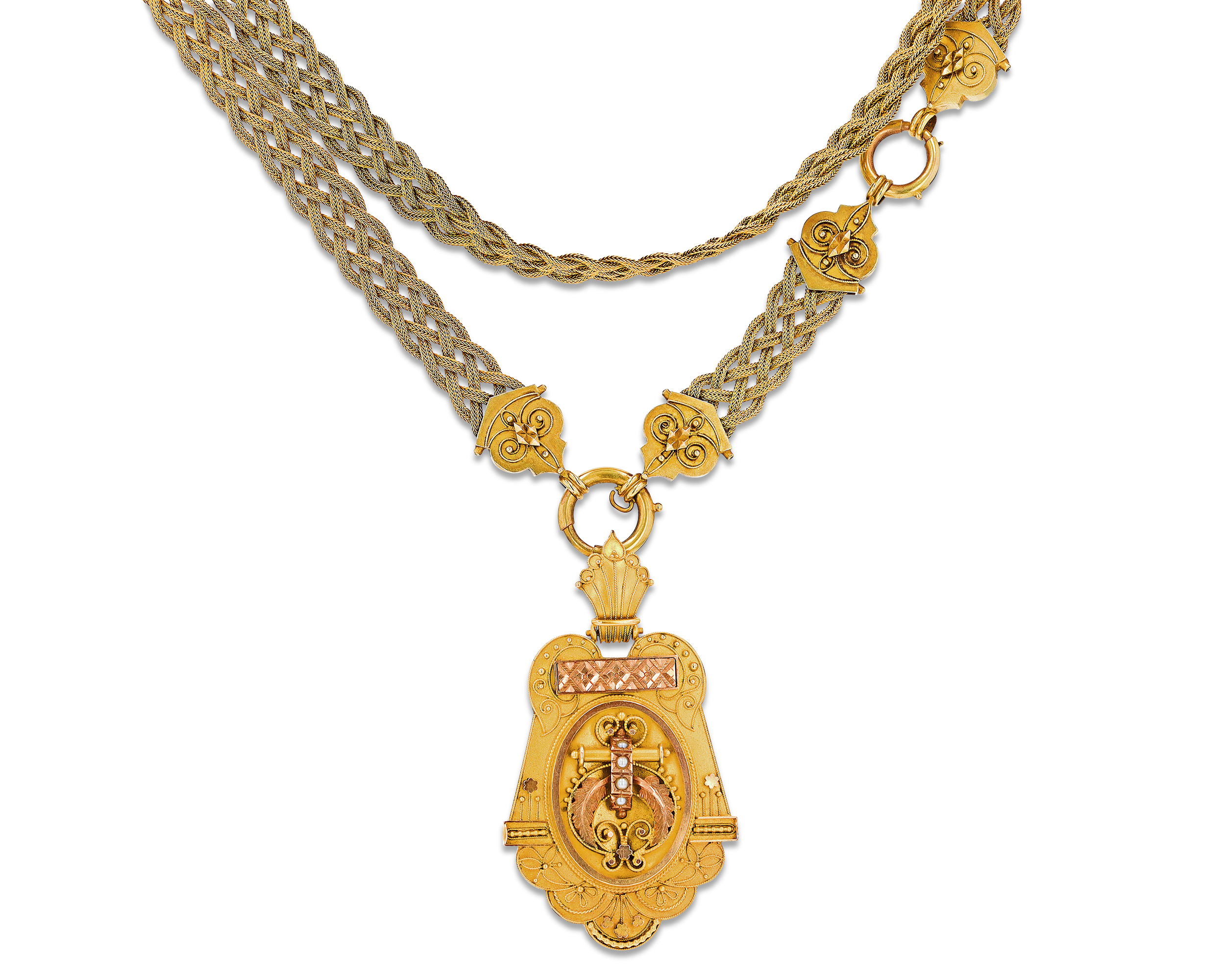 Victorian Gold Locket Necklace