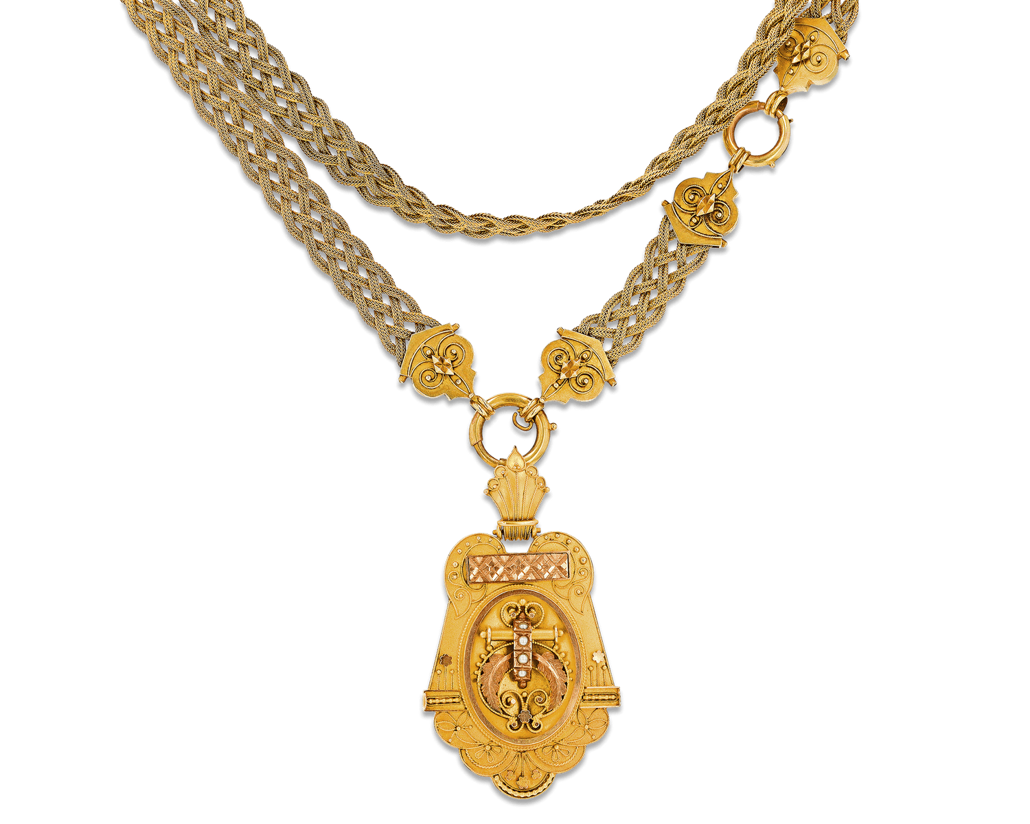 Victorian Gold Locket Necklace