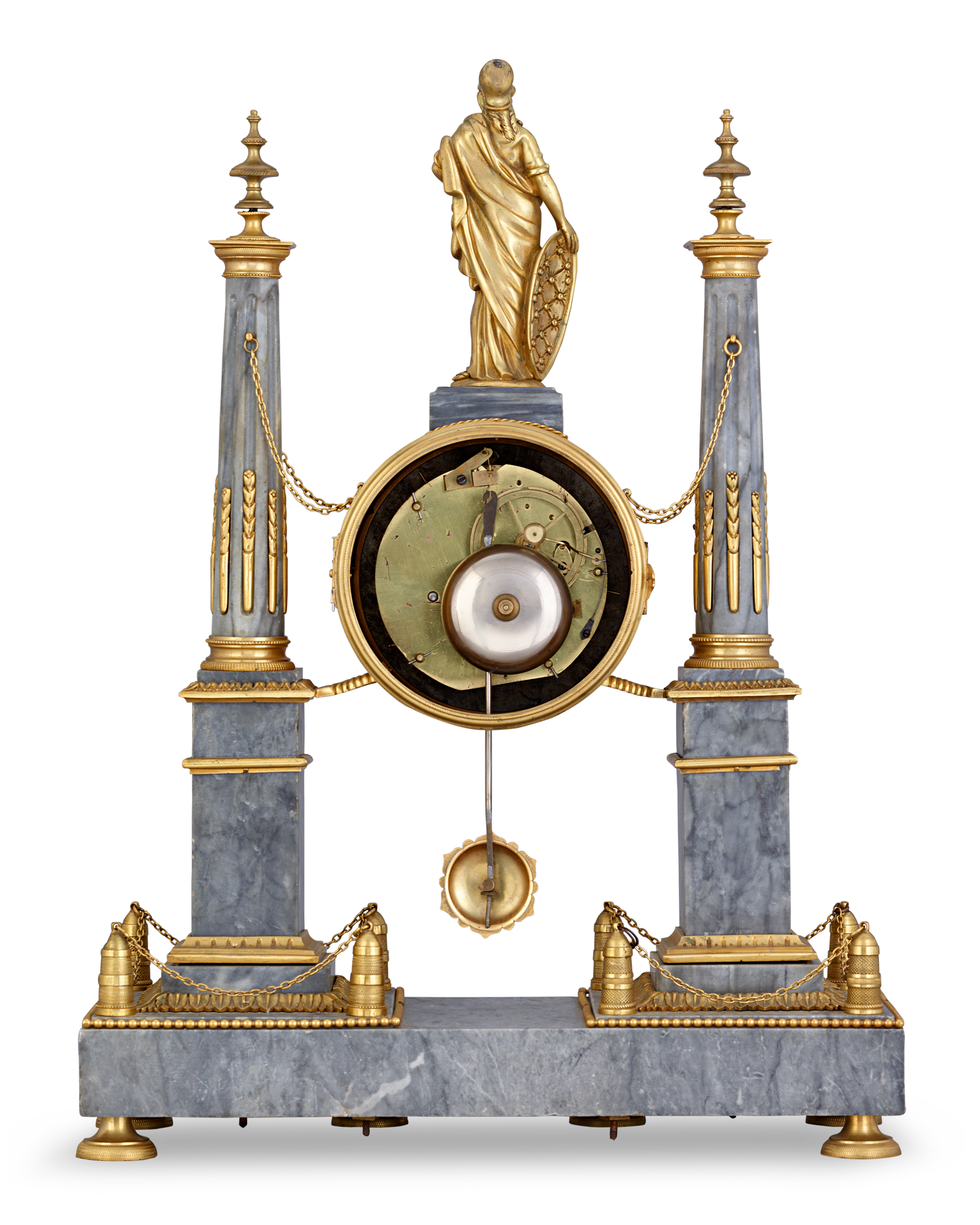 Louis XVI Marble Mantel Clock by Jean-Nicolas Schmit
