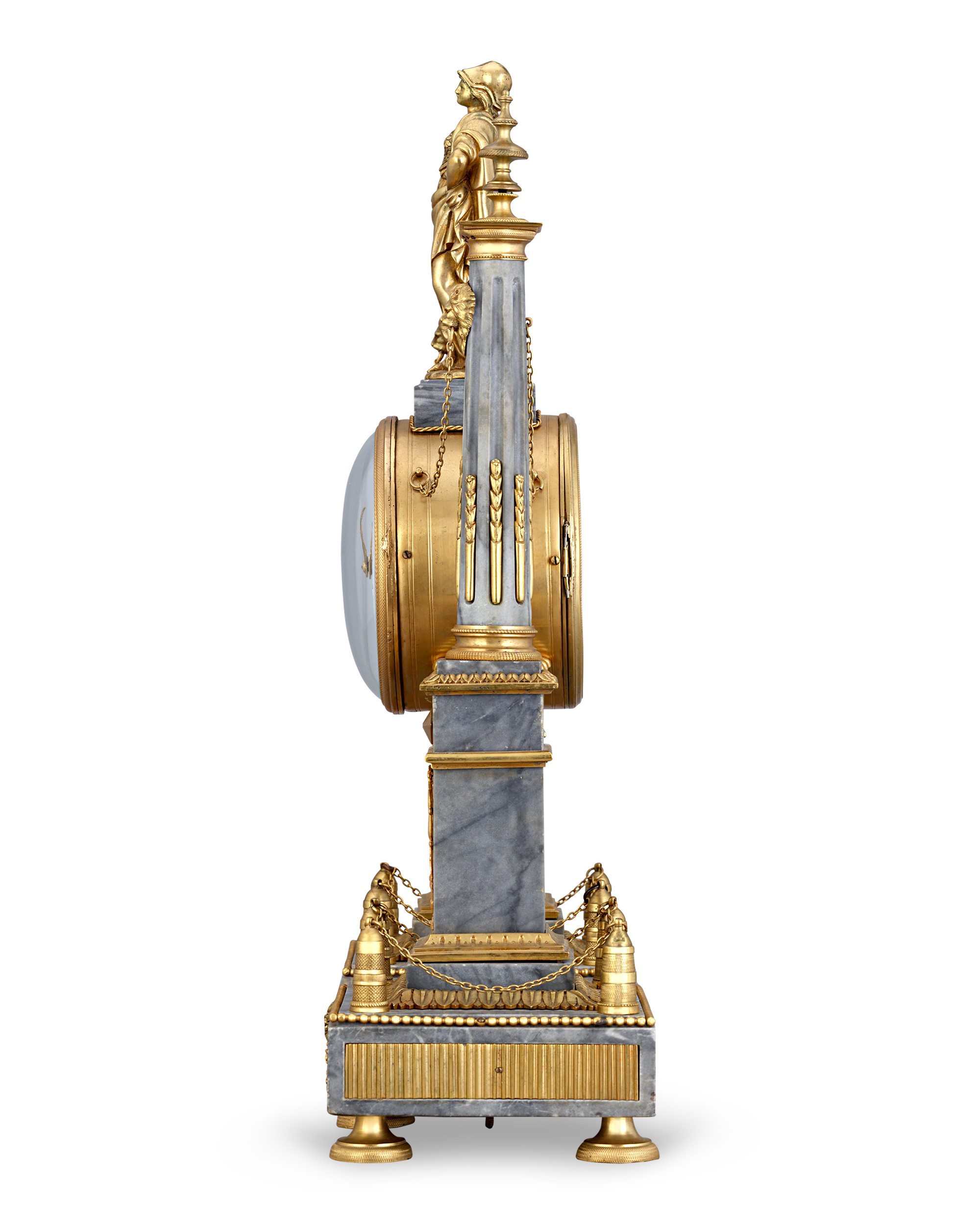 Louis XVI Marble Mantel Clock by Jean-Nicolas Schmit