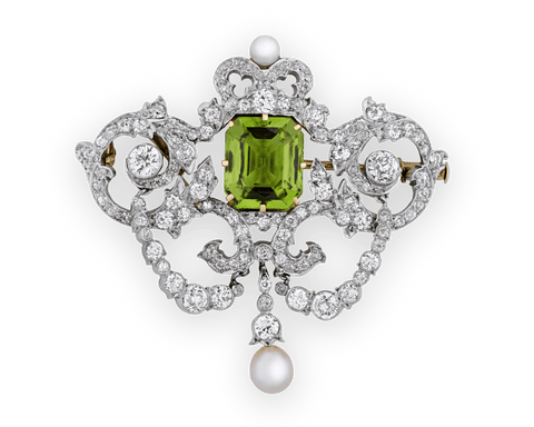 Tiffany & Co. Peridot Pendant Brooch