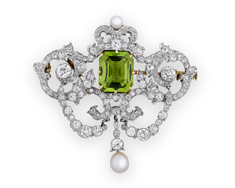 Tiffany & Co. Peridot Pendant Brooch