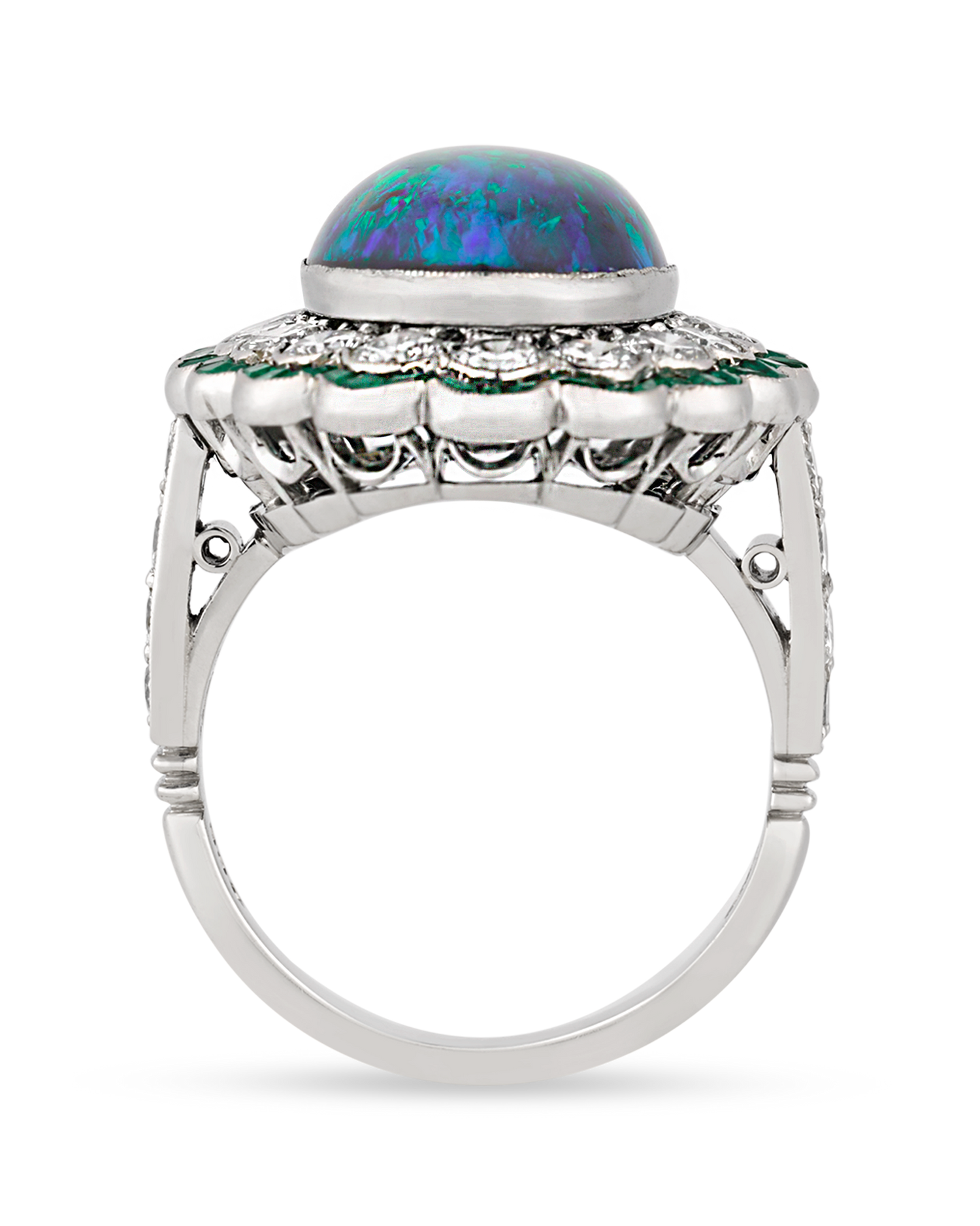 Black Opal Ring, 8.50 Carats