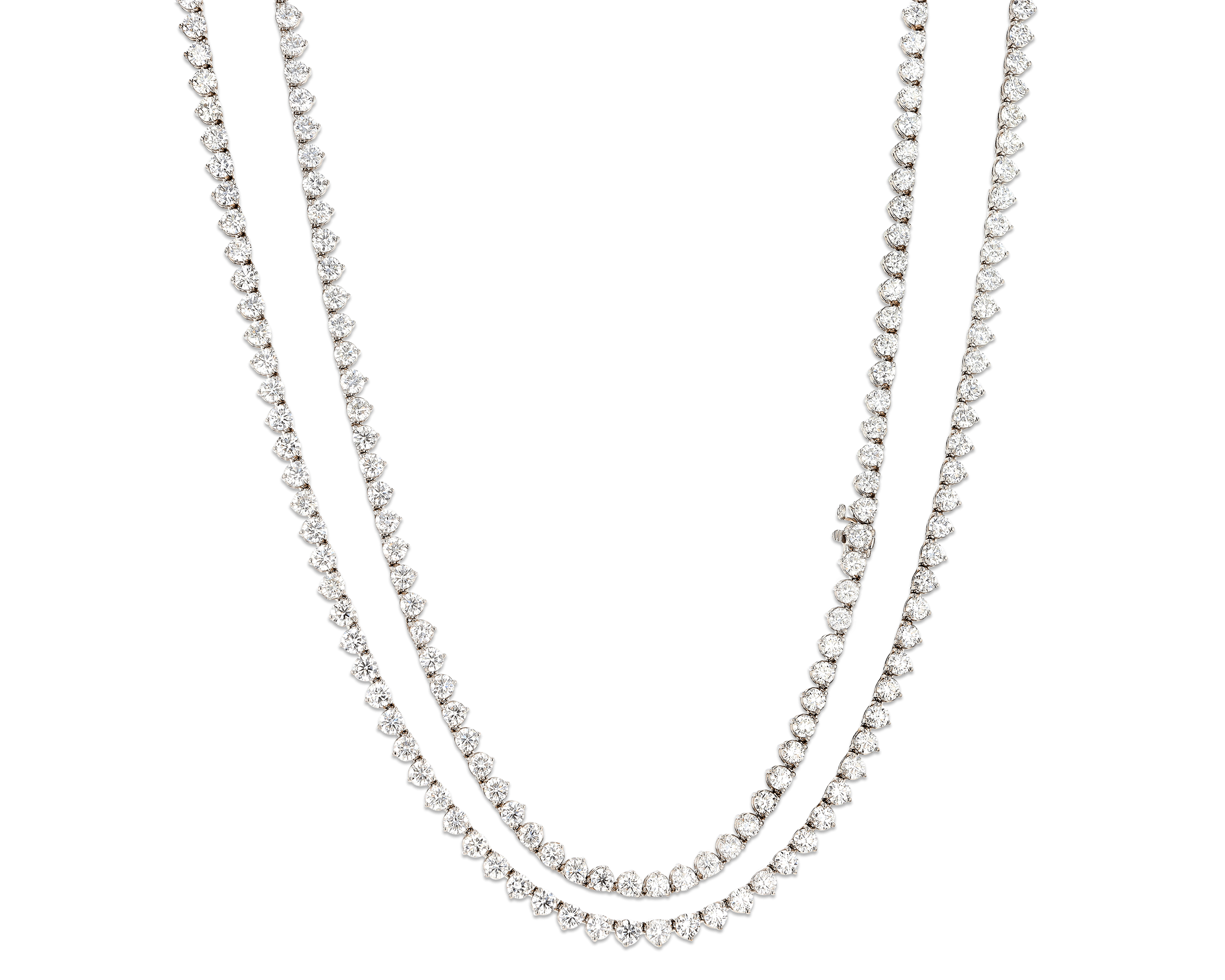 Diamond Line Necklace, 53.26 Carats