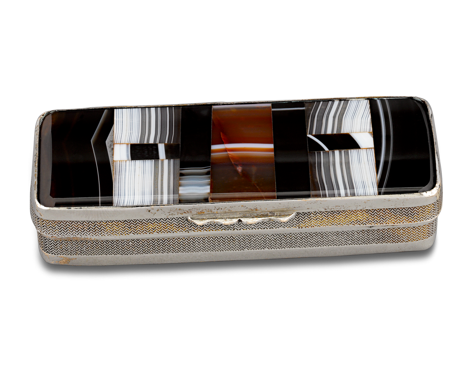 Agate Specimen Snuff Box