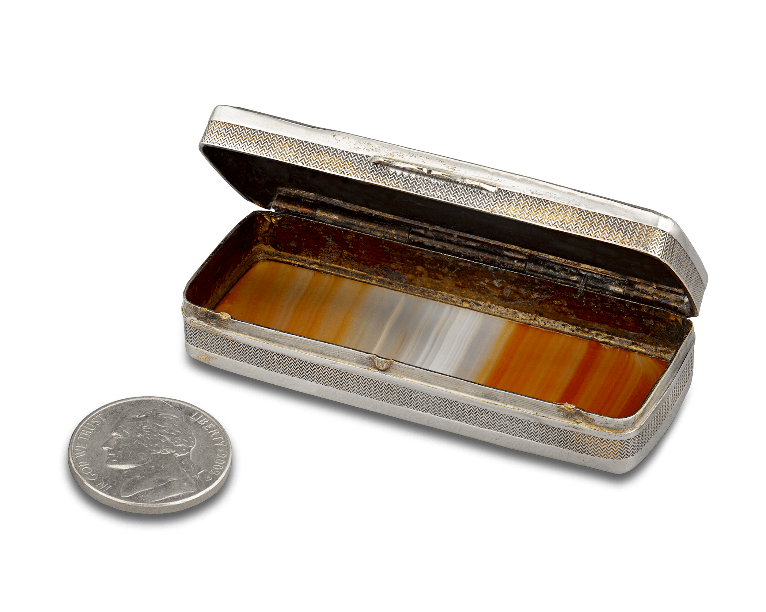 Agate Specimen Snuff Box