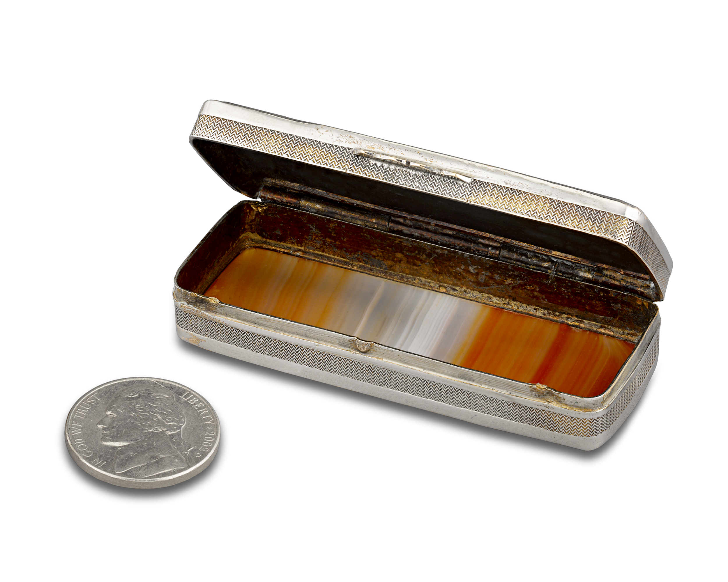 Agate Specimen Snuff Box