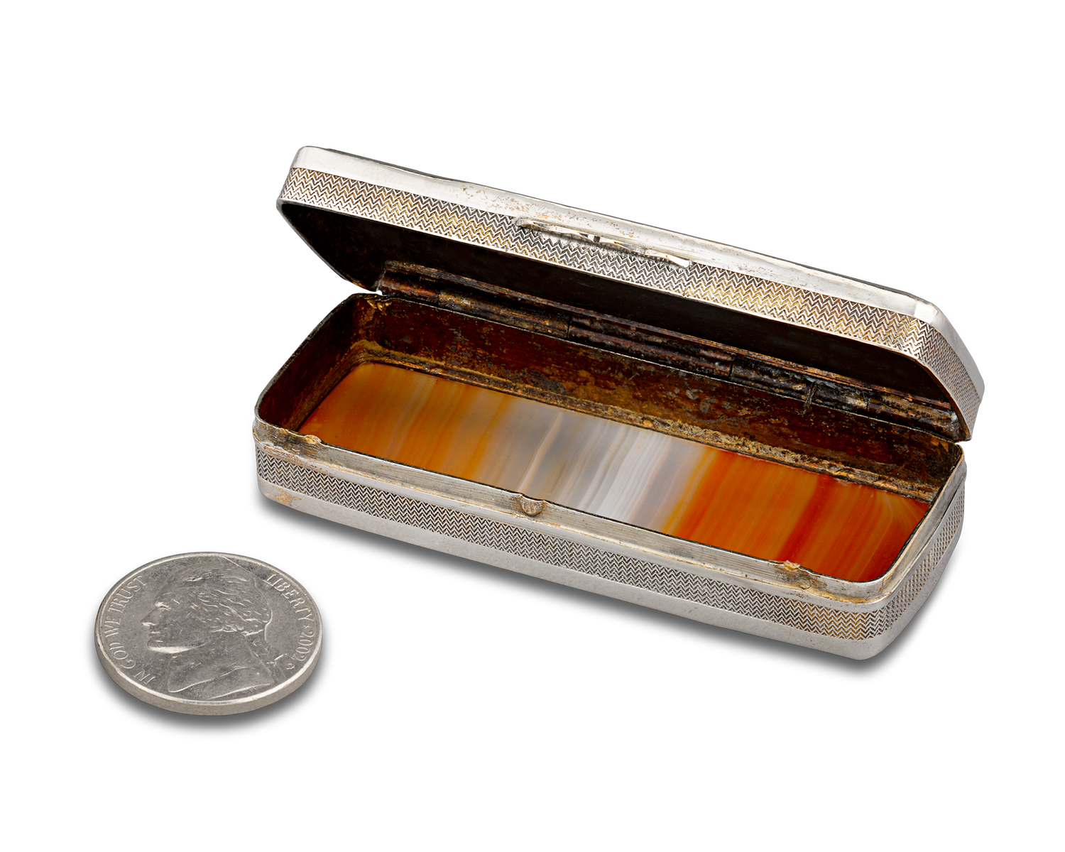 Agate Specimen Snuff Box