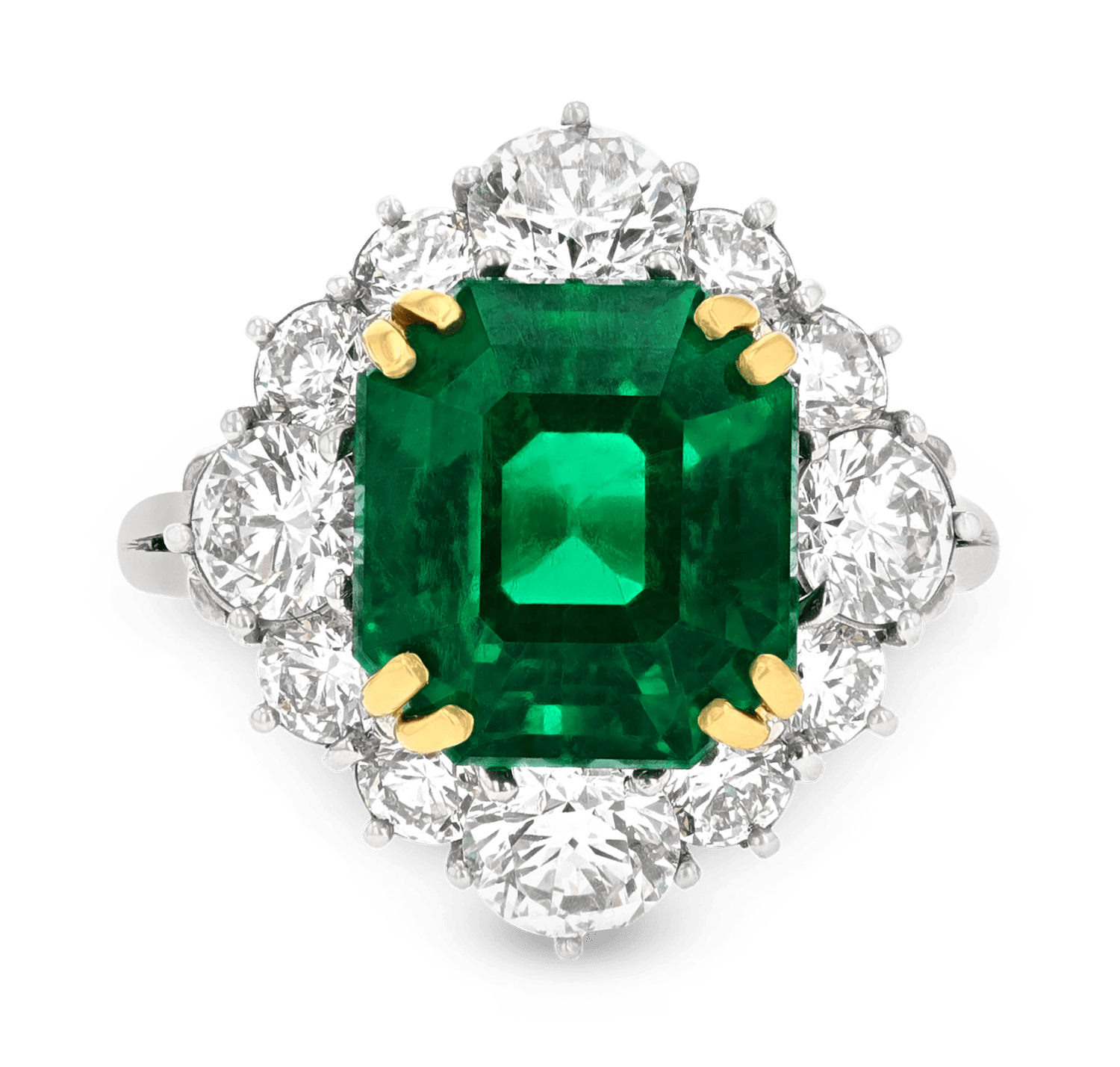 Emerald-Cut Colombian Emerald Ring, 5.71 Carats