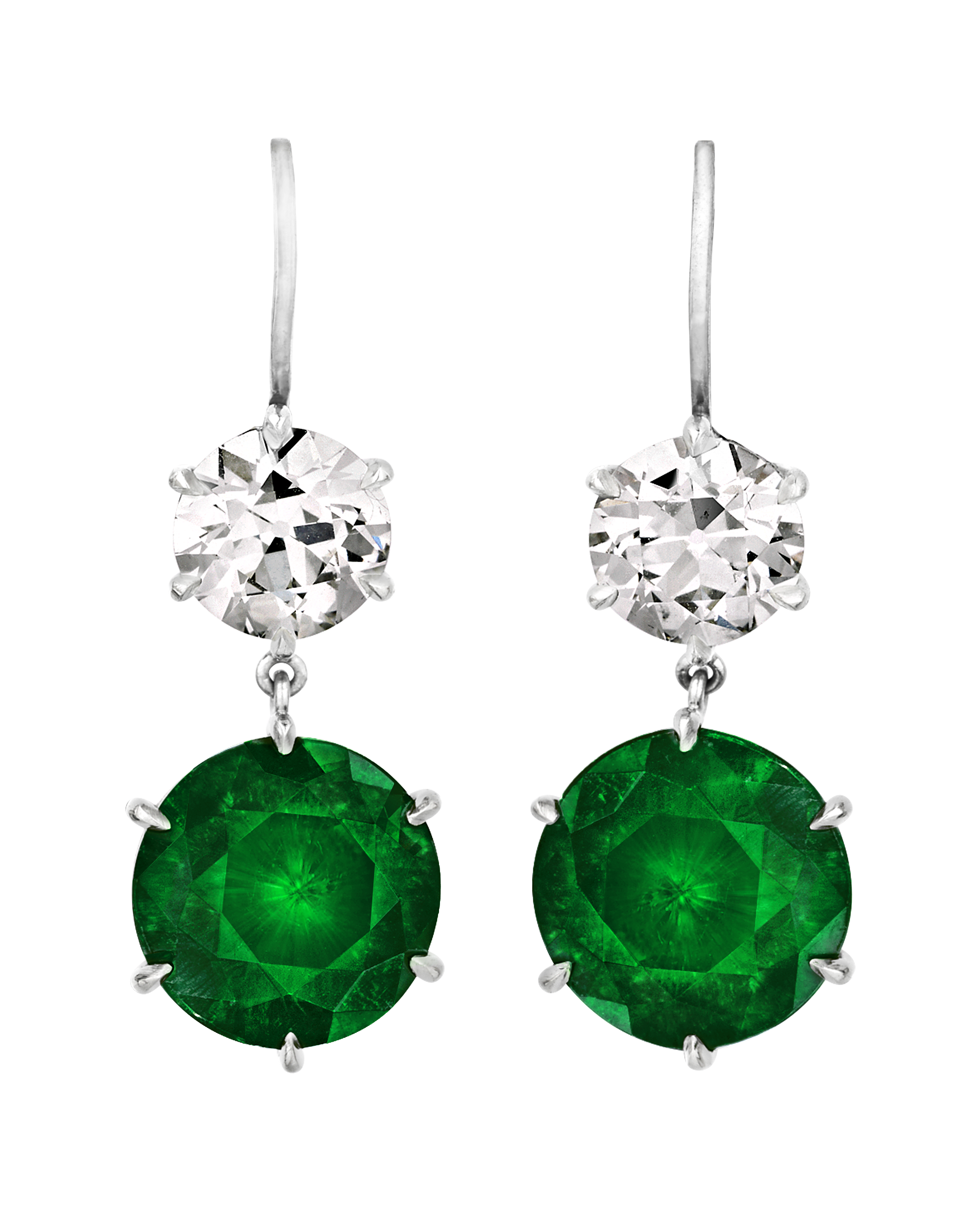 Raymond Yard Demantoid Garnet Earrings, 8.79 Carats