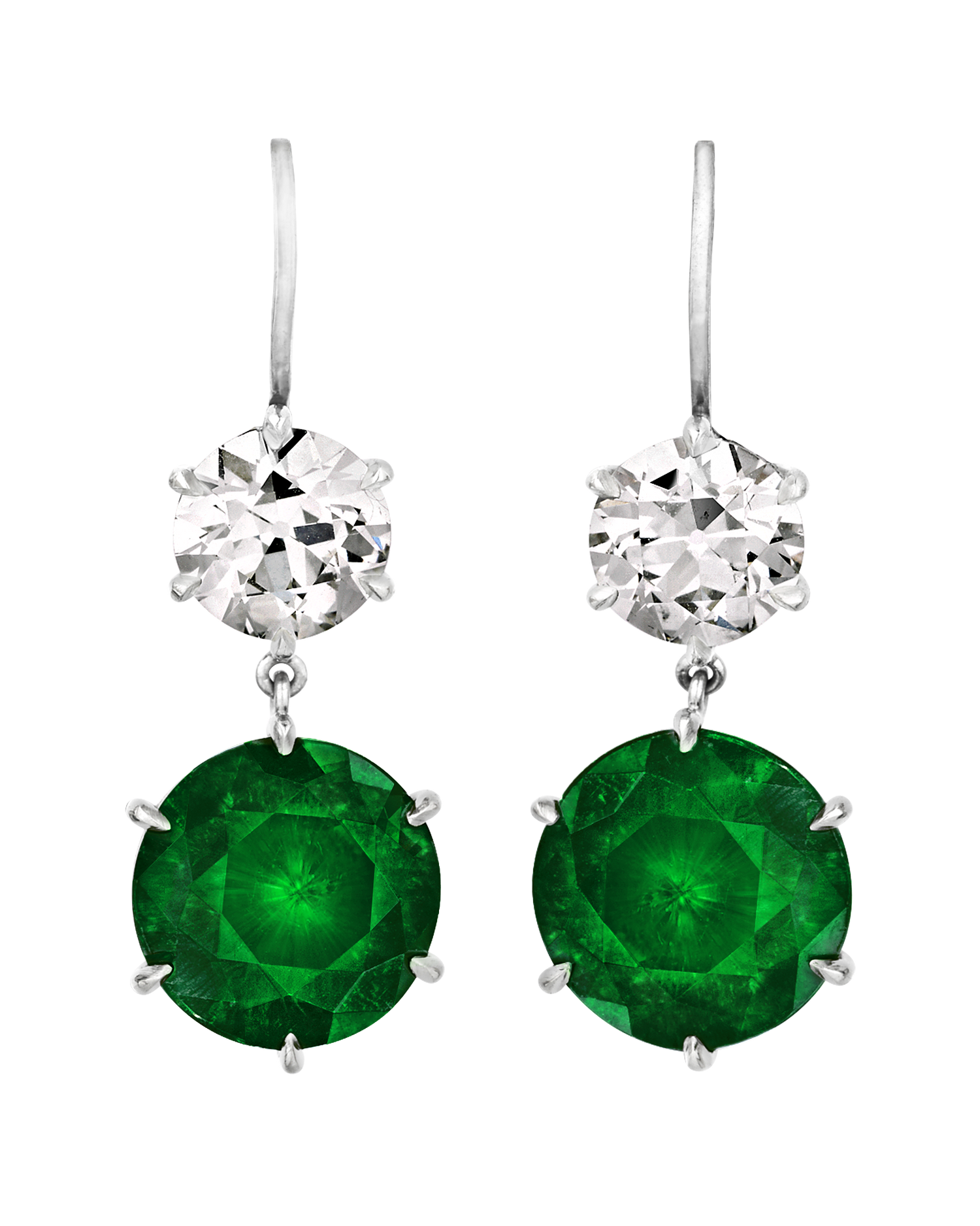 Raymond Yard Demantoid Garnet Earrings, 8.79 Carats