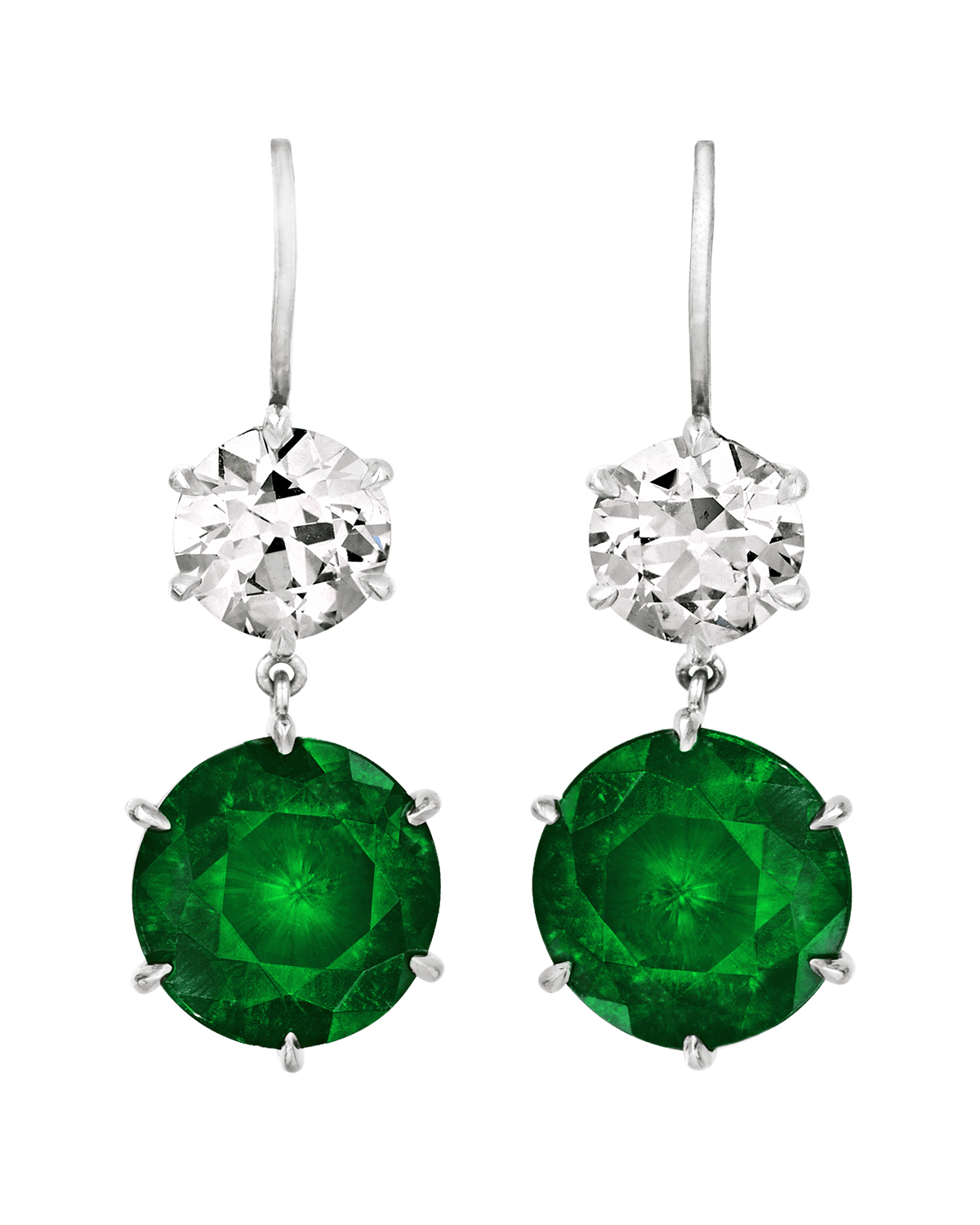 Raymond Yard Demantoid Garnet Earrings, 8.79 Carats