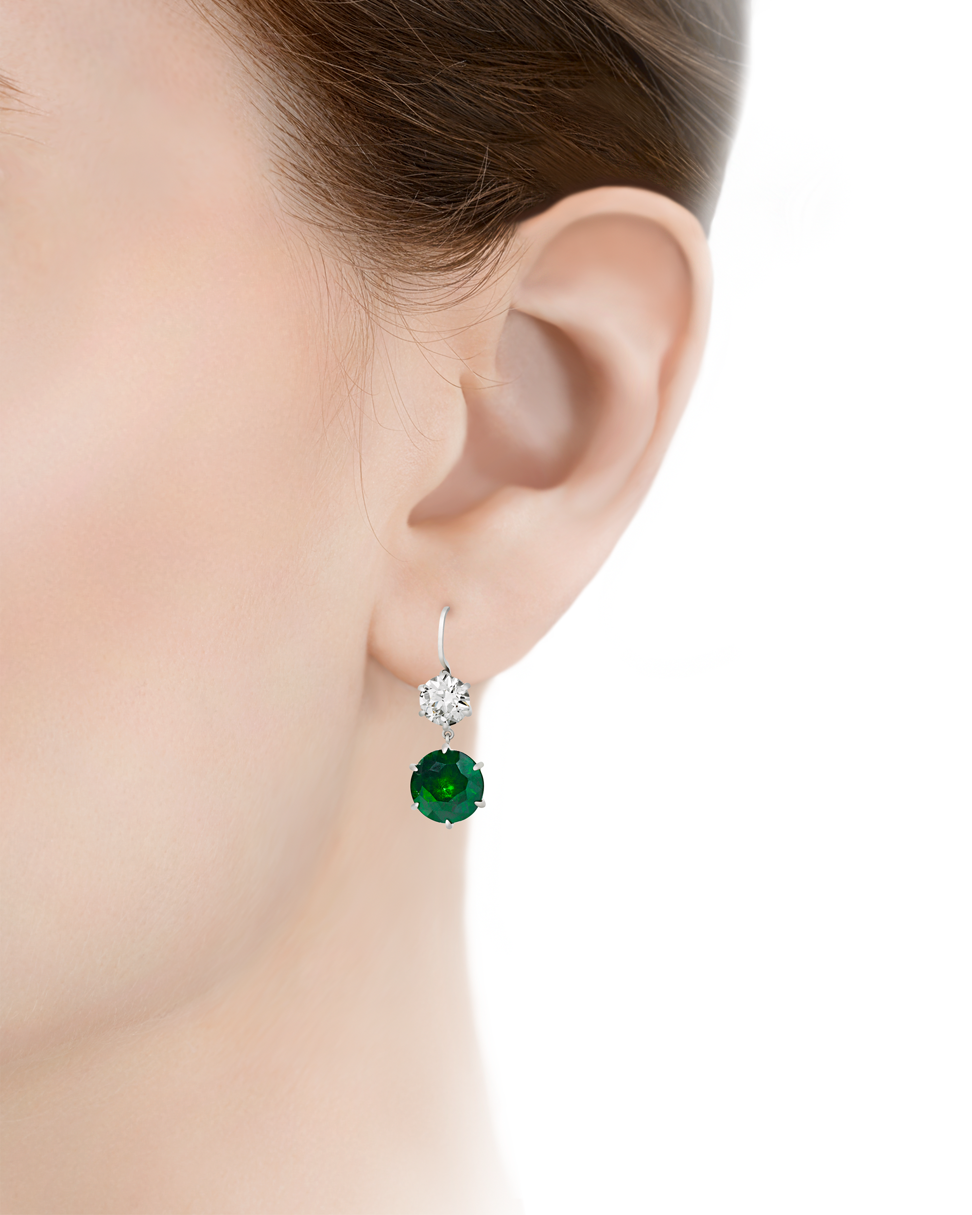 Raymond Yard Demantoid Garnet Earrings, 8.79 Carats