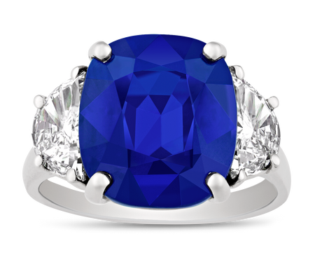 Oscar Heyman Untreated Ceylon Sapphire Ring, 8.53 Carats