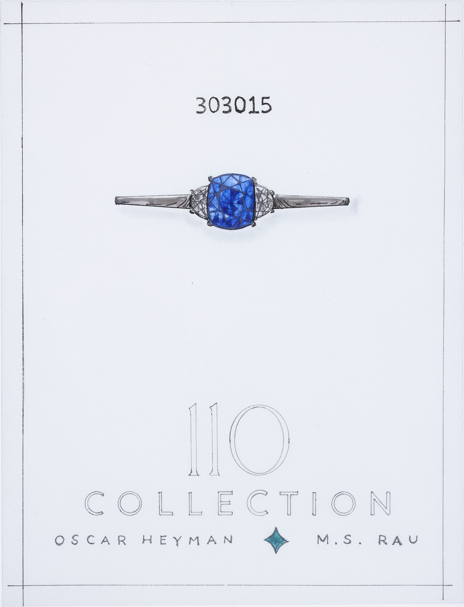 Oscar Heyman Untreated Ceylon Sapphire Ring, 8.53 Carats