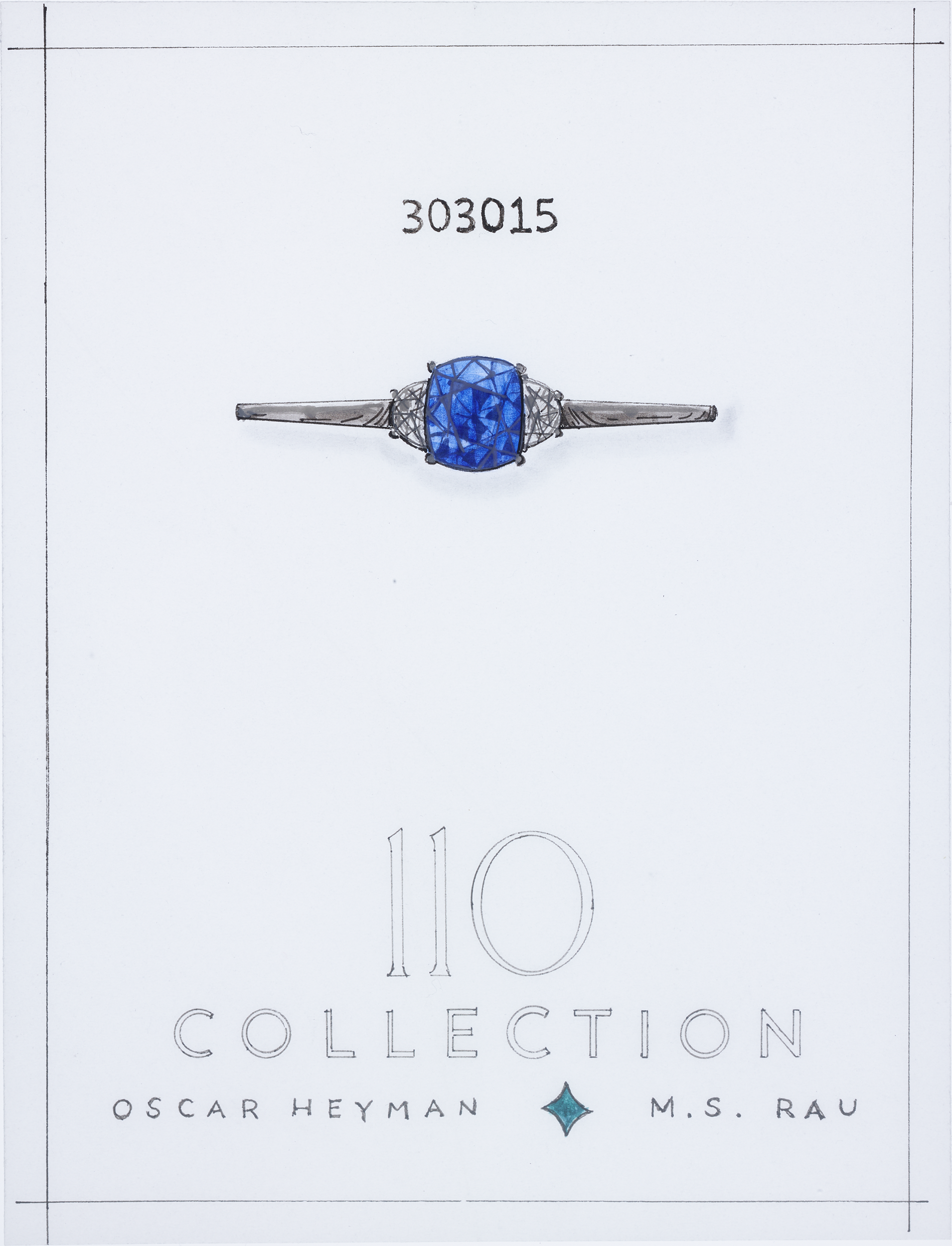 Oscar Heyman Untreated Ceylon Sapphire Ring, 8.53 Carats