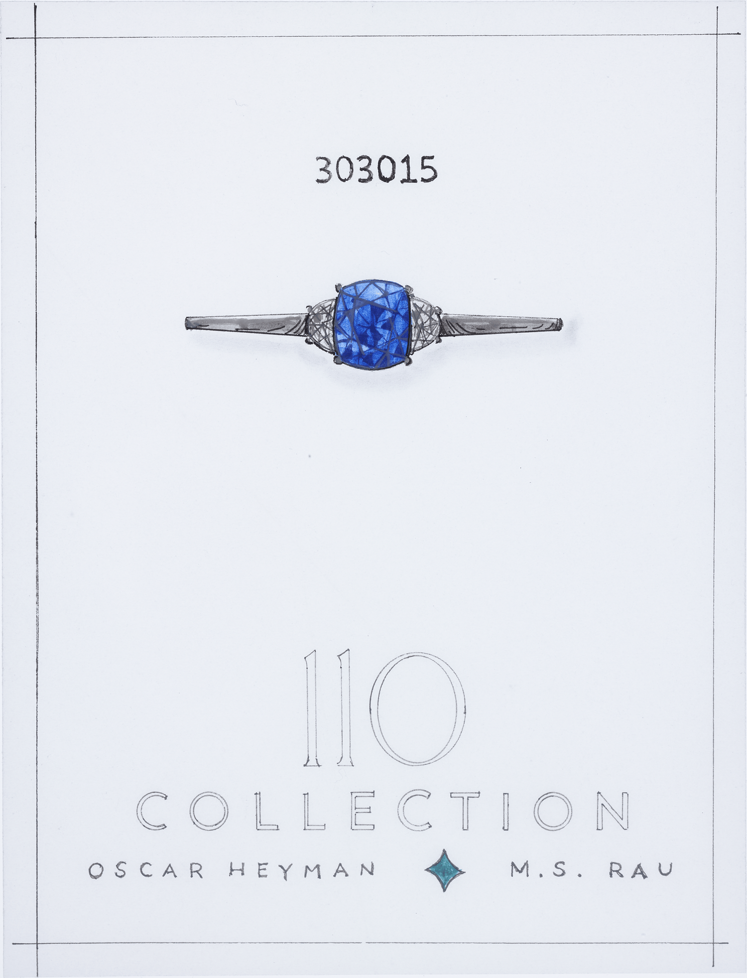 Oscar Heyman Untreated Ceylon Sapphire Ring, 8.53 Carats