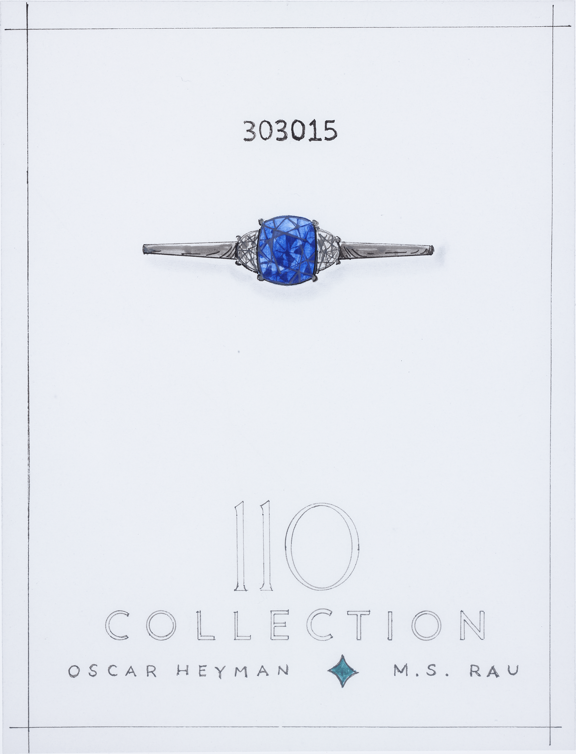 Oscar Heyman Untreated Ceylon Sapphire Ring, 8.53 Carats