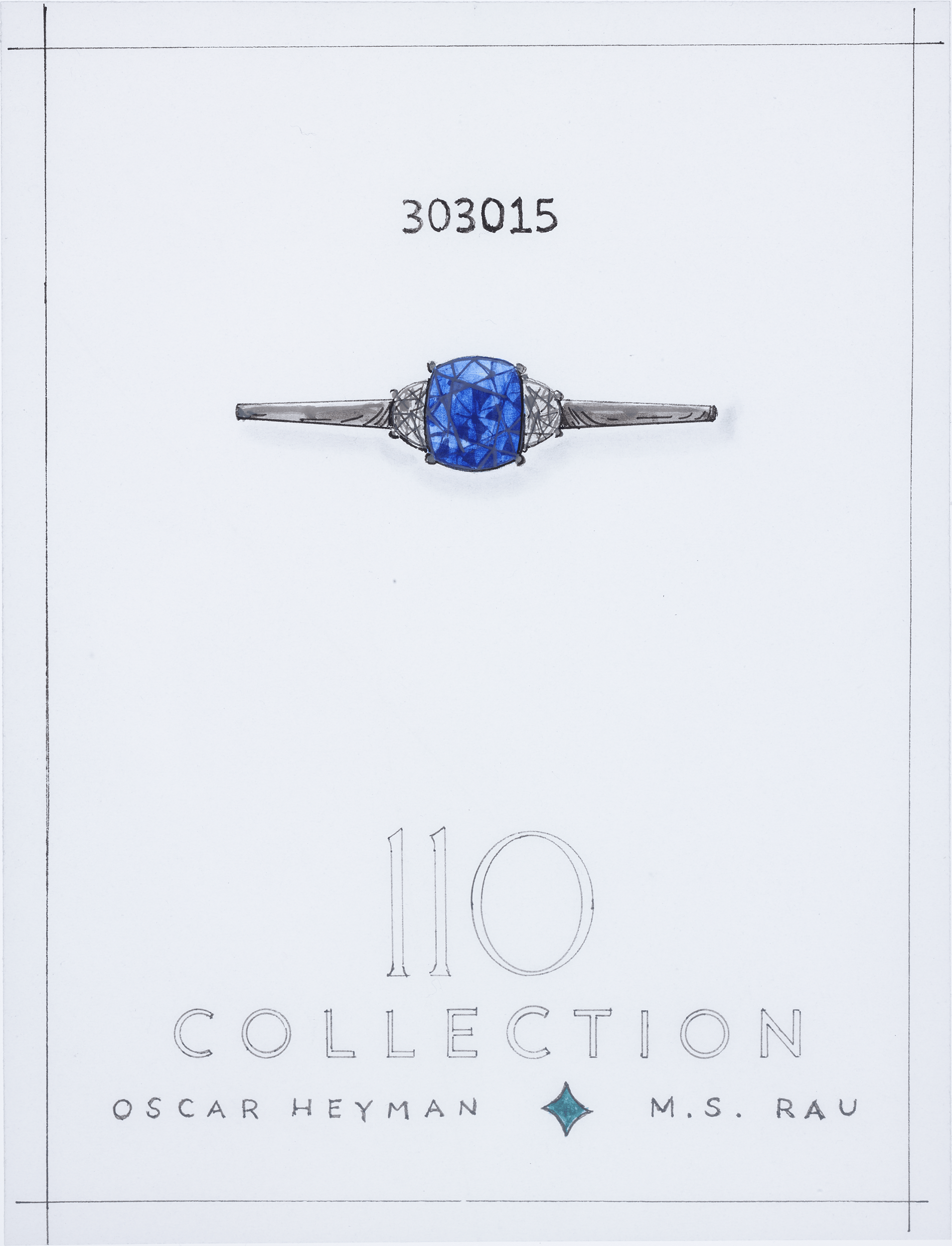 Oscar Heyman Untreated Ceylon Sapphire Ring, 8.53 Carats