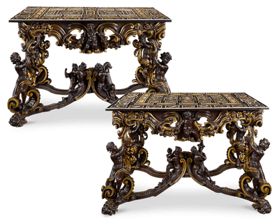 Grand Ducal Pietre Dure Console Tables