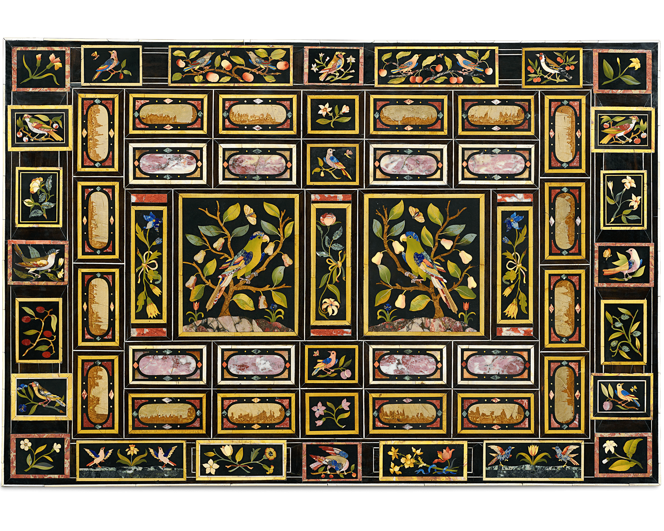 Grand Ducal Pietre Dure Console Tables