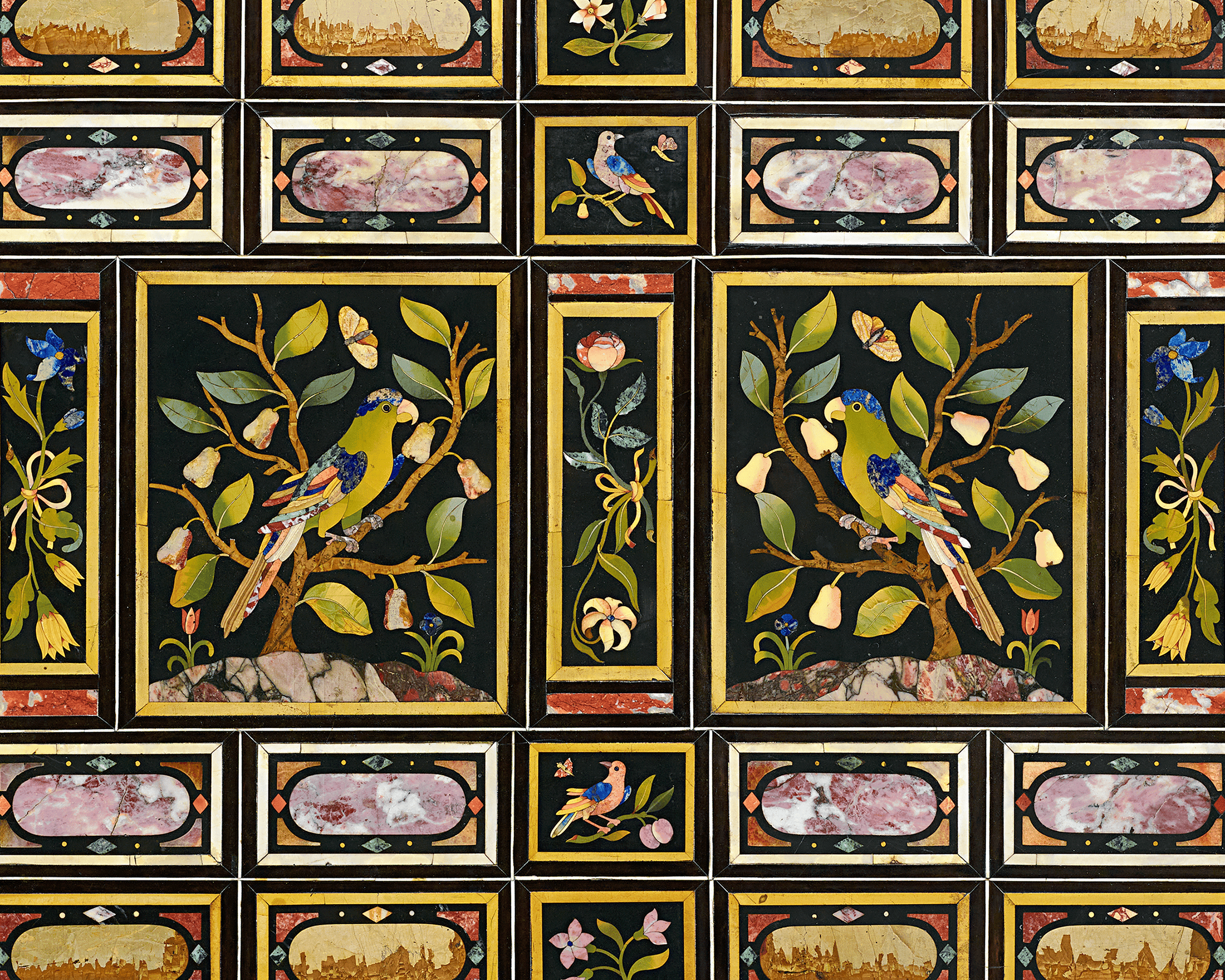 Grand Ducal Pietre Dure Console Tables