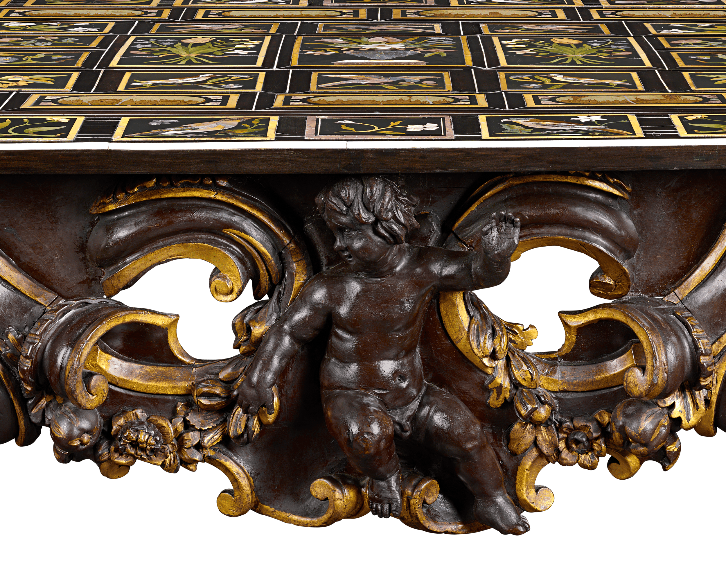 Grand Ducal Pietre Dure Console Tables