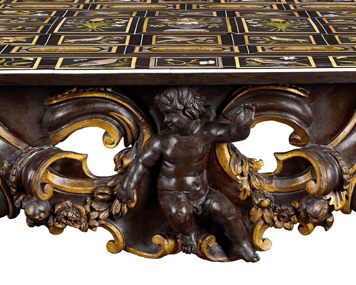 Grand Ducal Pietre Dure Console Tables