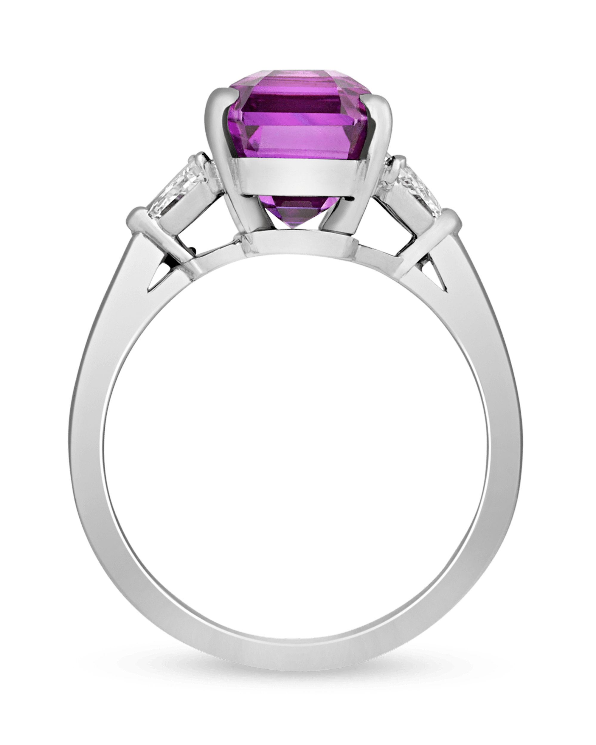 Pink-Purple Sapphire Ring, 5.02 Carats