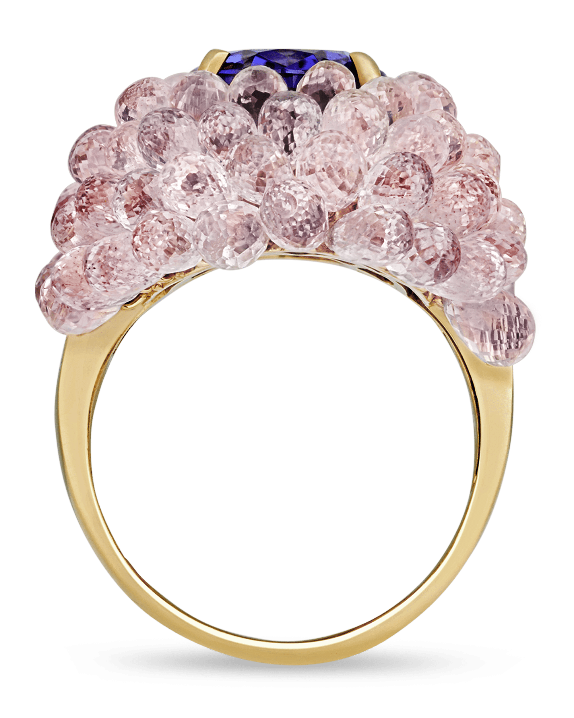 Tanzanite and Pink Sapphire Cocktail Ring