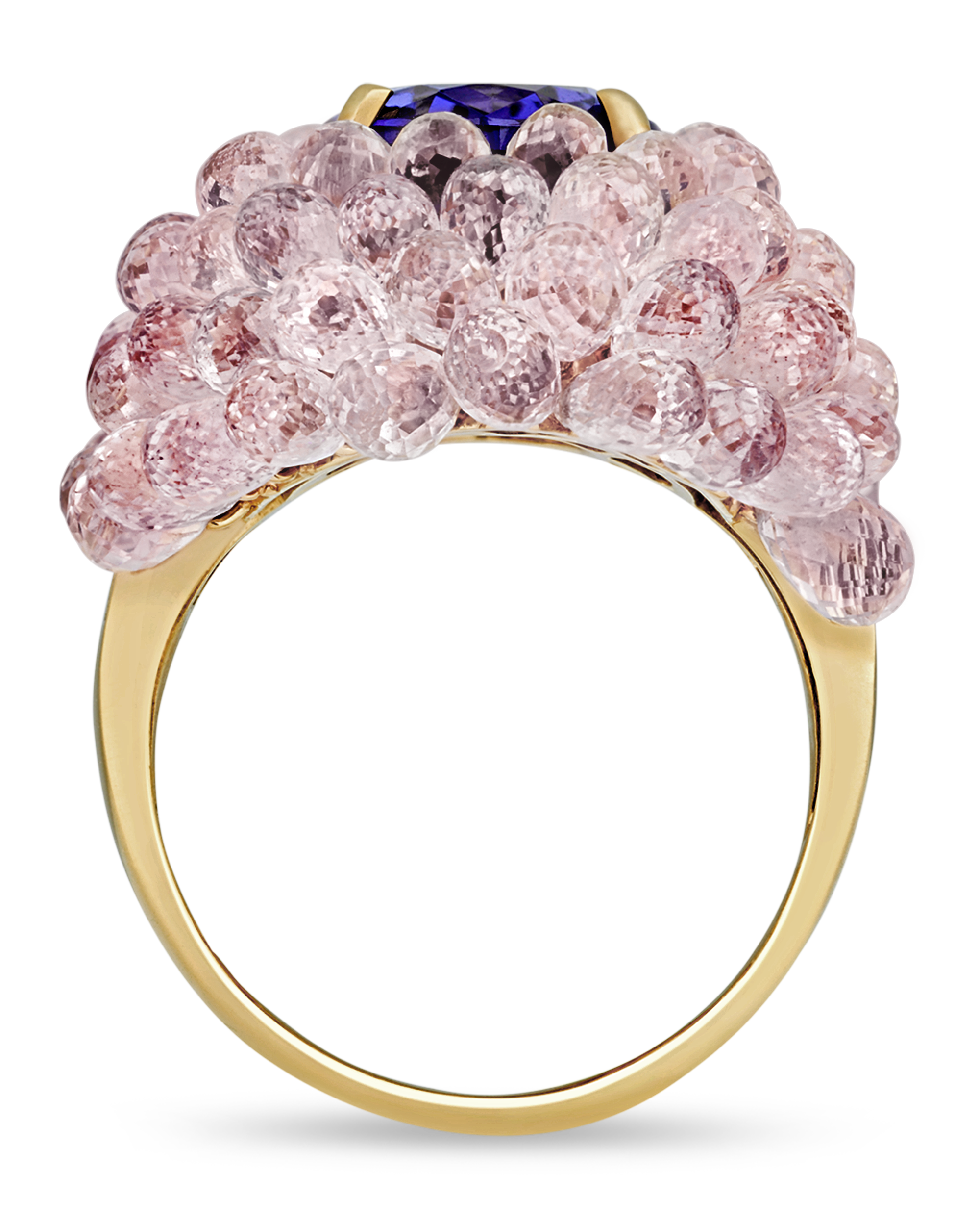 Tanzanite and Pink Sapphire Cocktail Ring