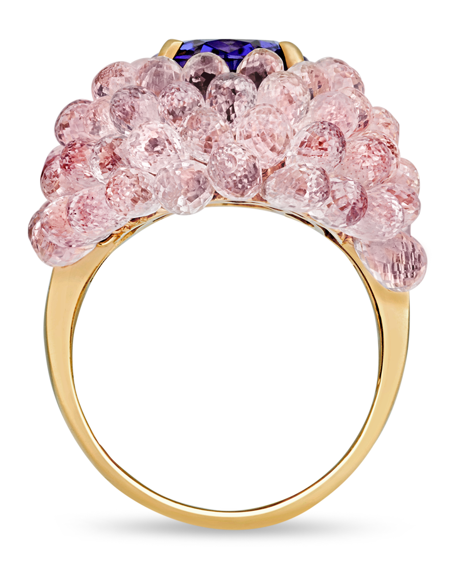 Tanzanite and Pink Sapphire Cocktail Ring