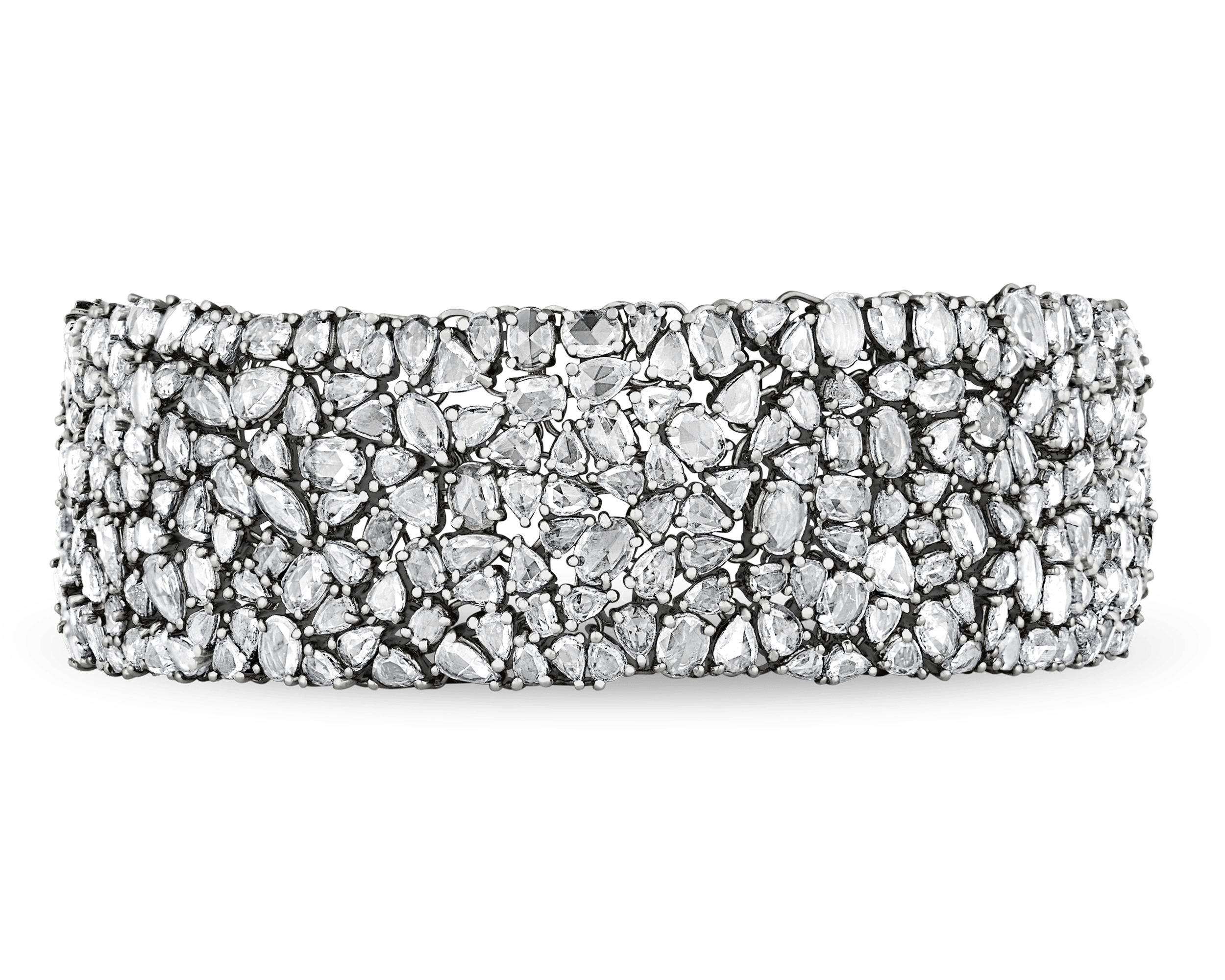 Rose-Cut Diamond Bracelet, 26.61 Carats