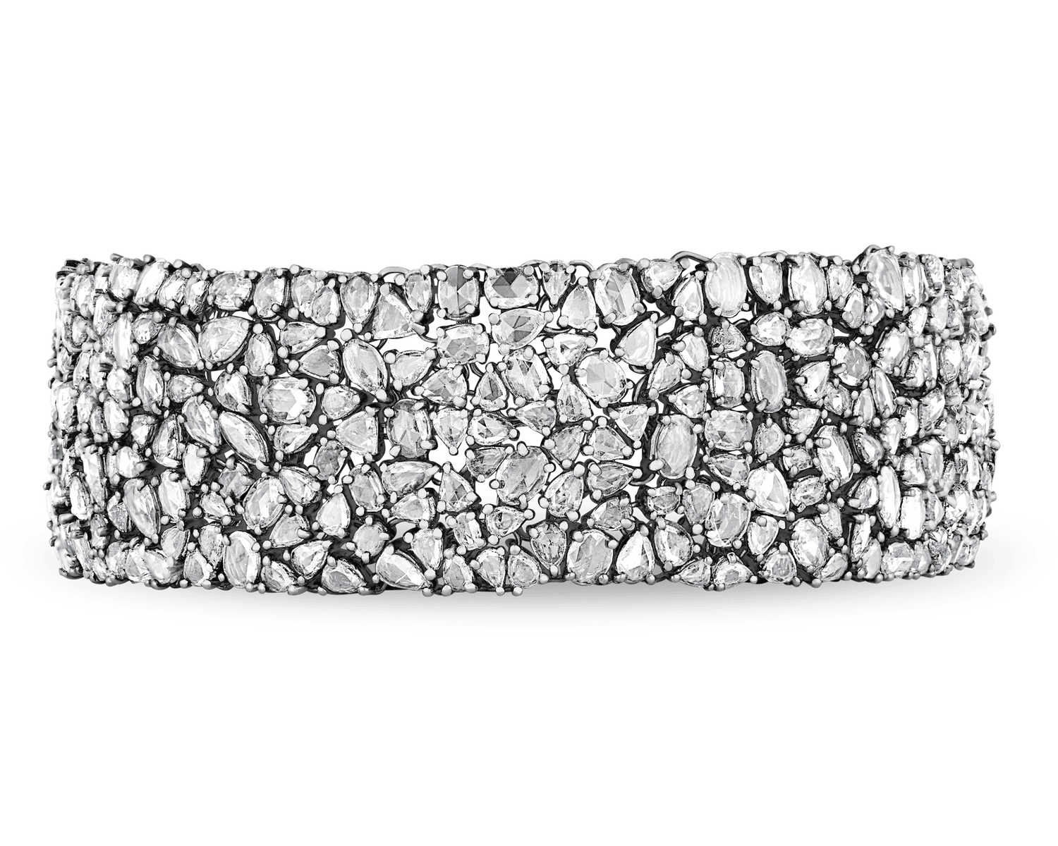 Rose-Cut Diamond Bracelet, 26.61 Carats